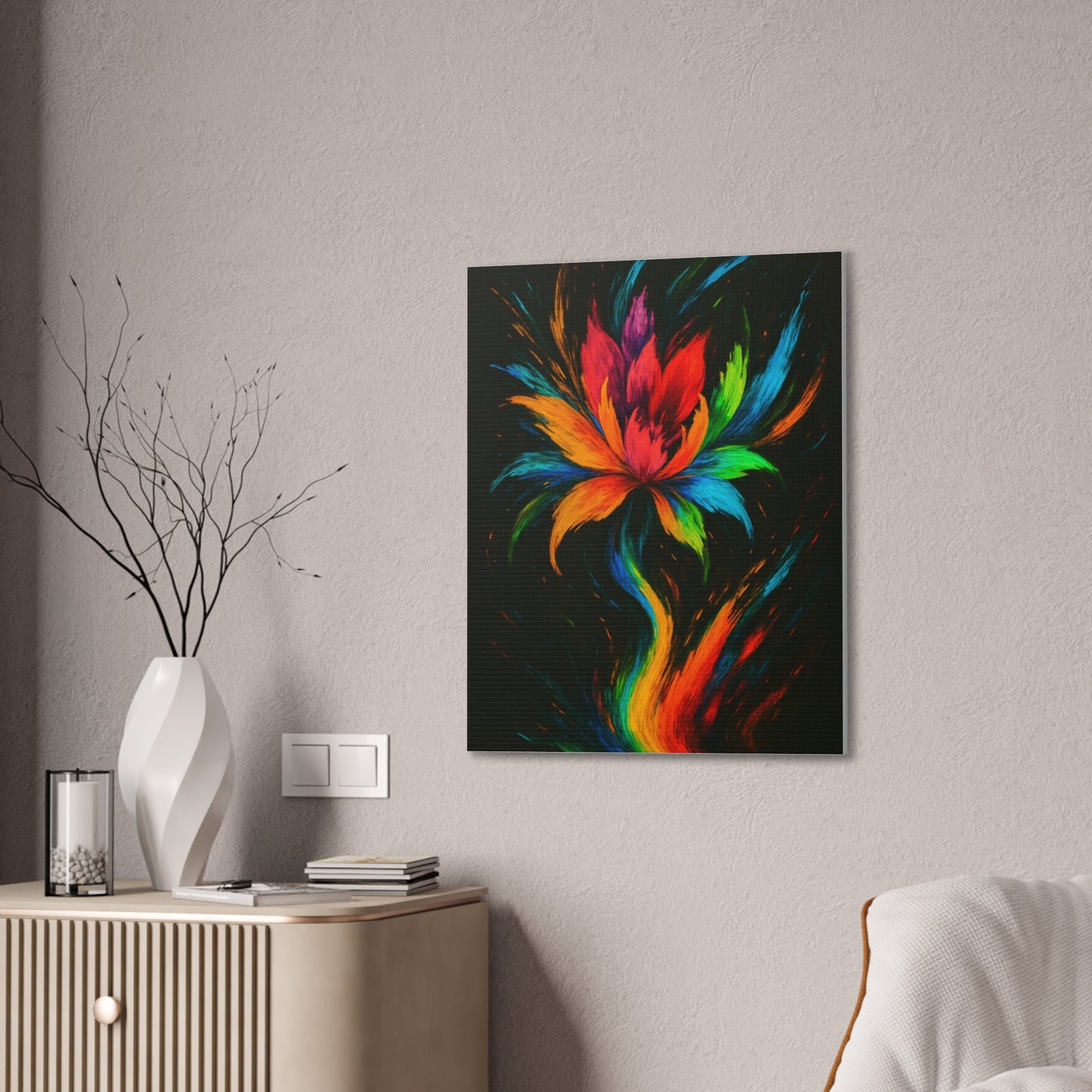 Vibrant Floral Canvas Art - Melt Design
