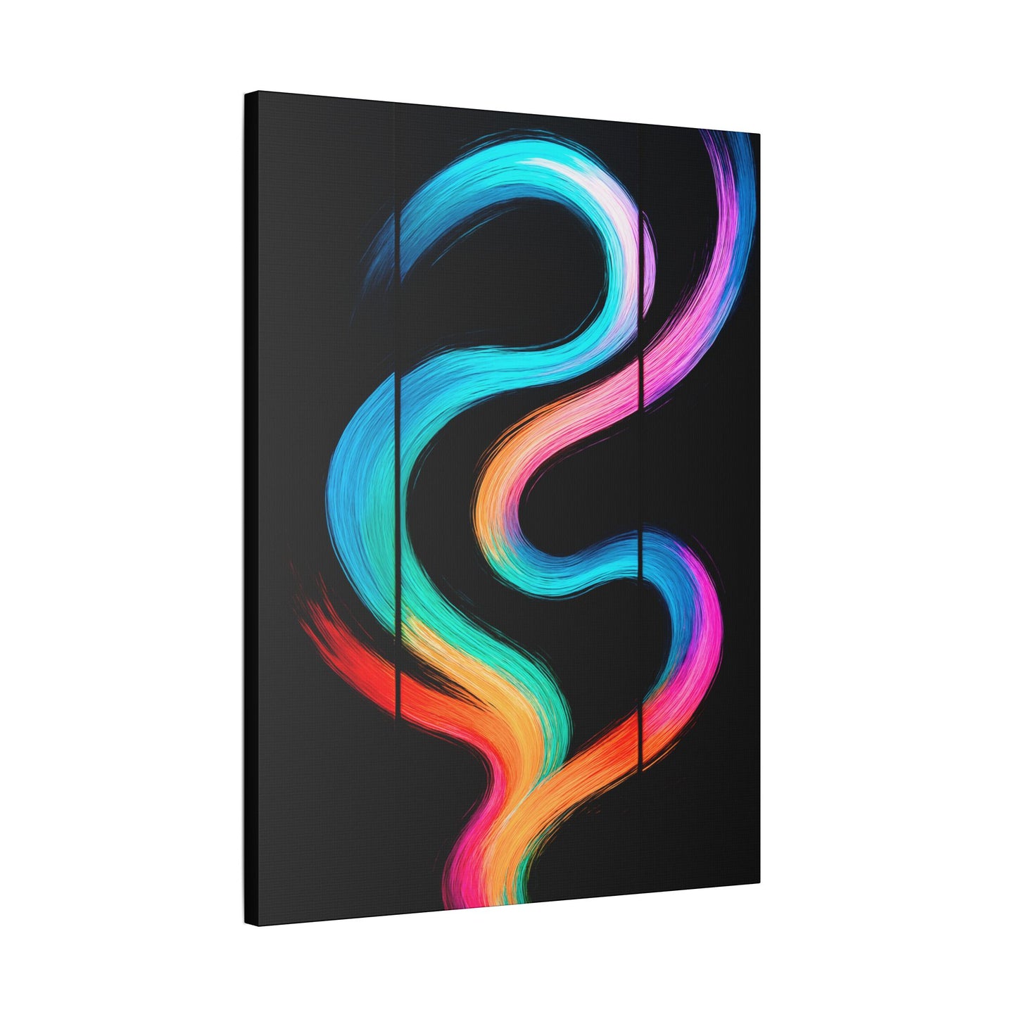 Stretched Canvas Colorful Abstract Wall Decor - Weave Design