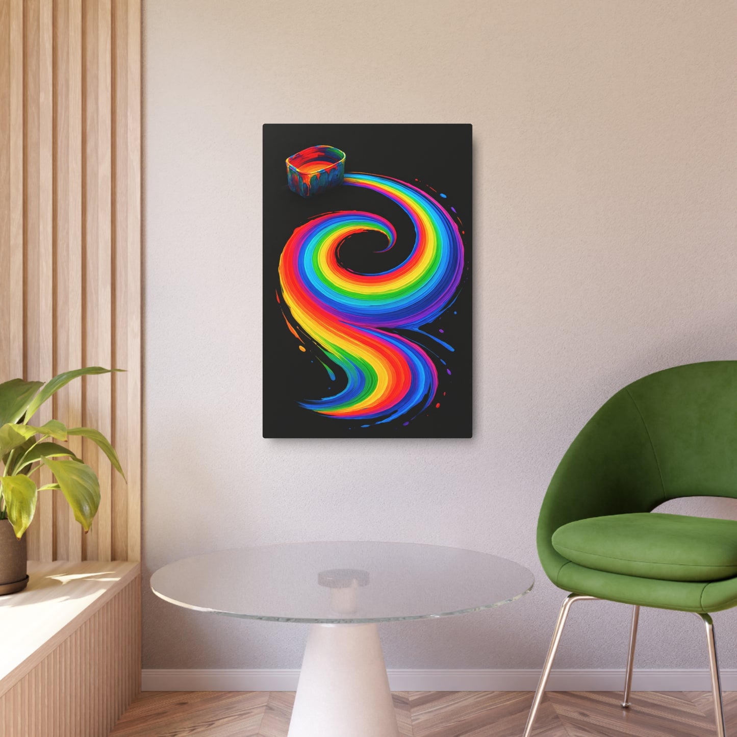 Vibrant Rainbow Metal Art for Home Decor - Melt Design