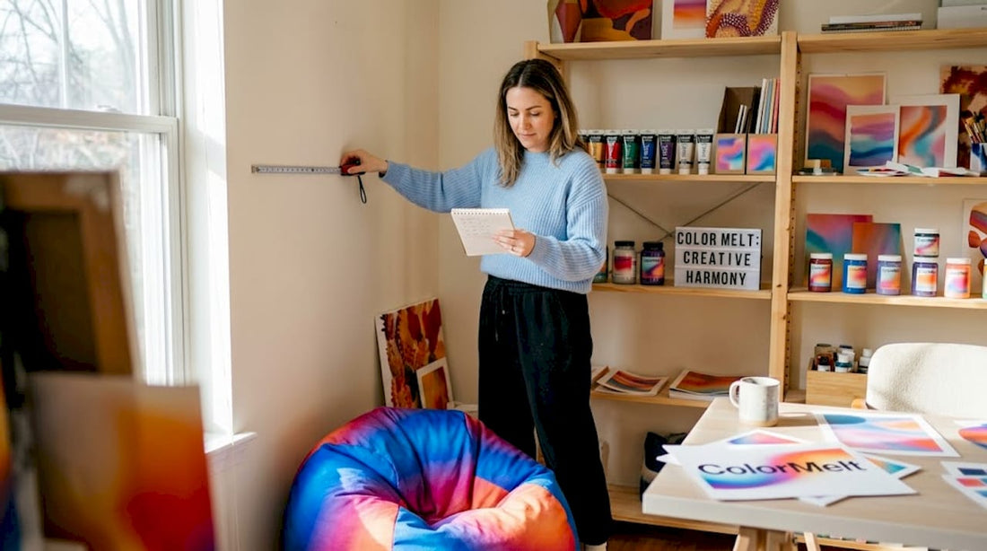 Measuring wall for canvas print size at home