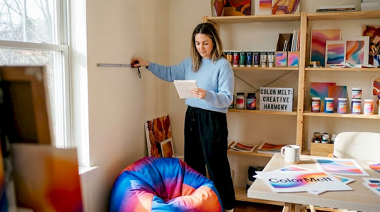 Measuring wall for canvas print size at home