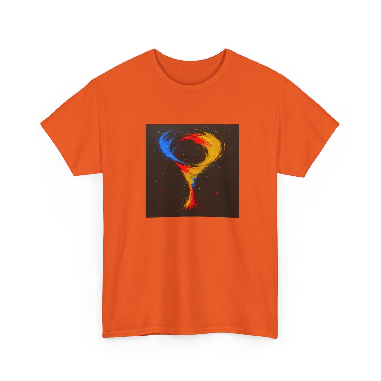 Unisex Heavy Cotton Abstract Art Tee - Cyclone Design
