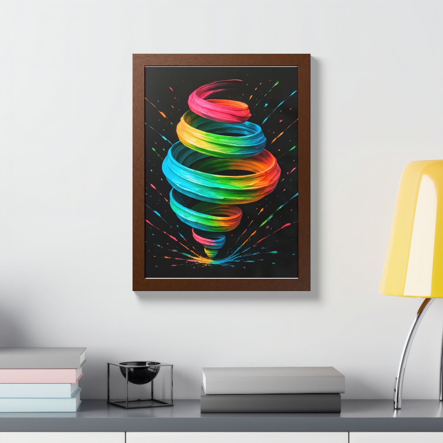 Modern Decor Swirl Colorful Wall Art - Cyclone Design