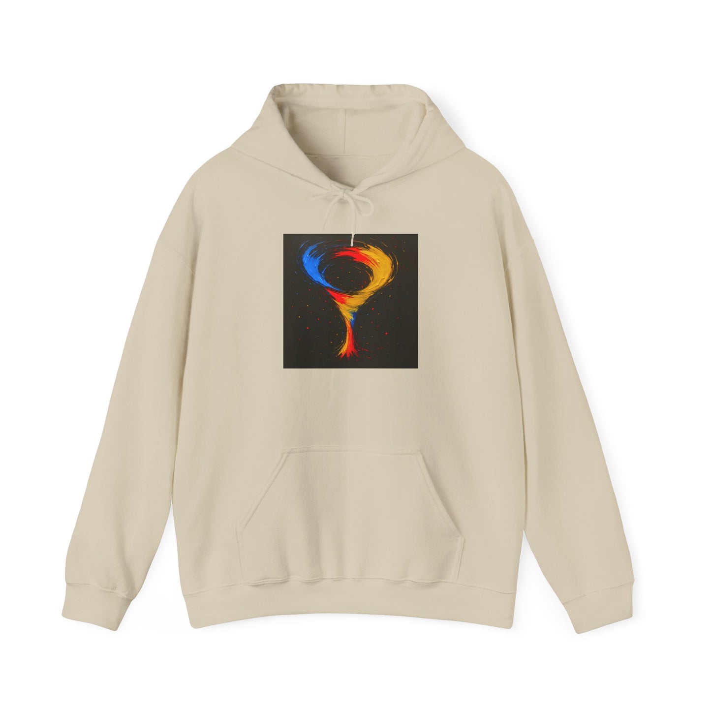 Cozy Unisex Art-Inspired Hooded Sweatshirt - cyclone Design