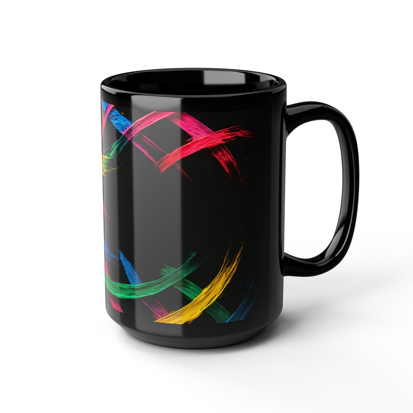 Chromatic Weave Black Mug