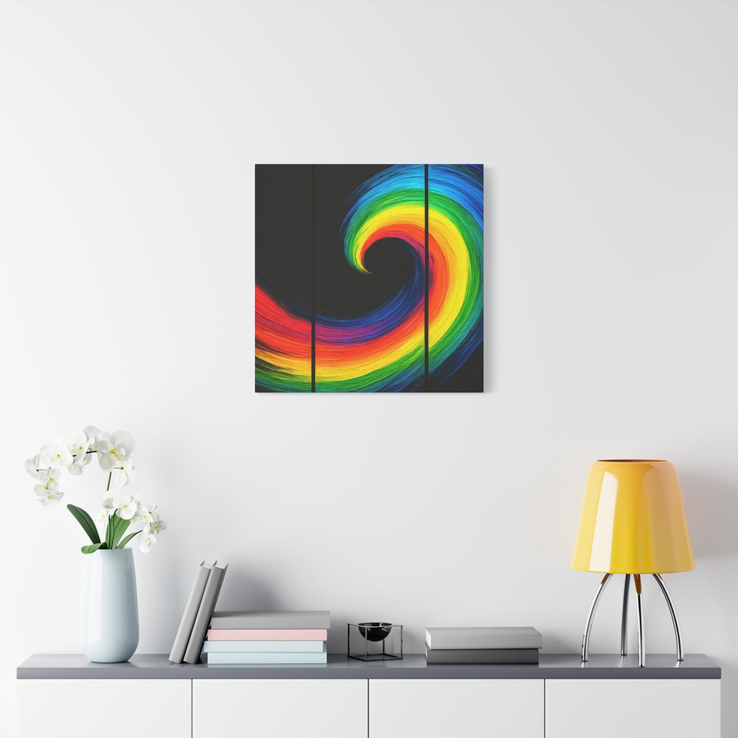 Vibrant WallArt Canvas- Cyclone Design