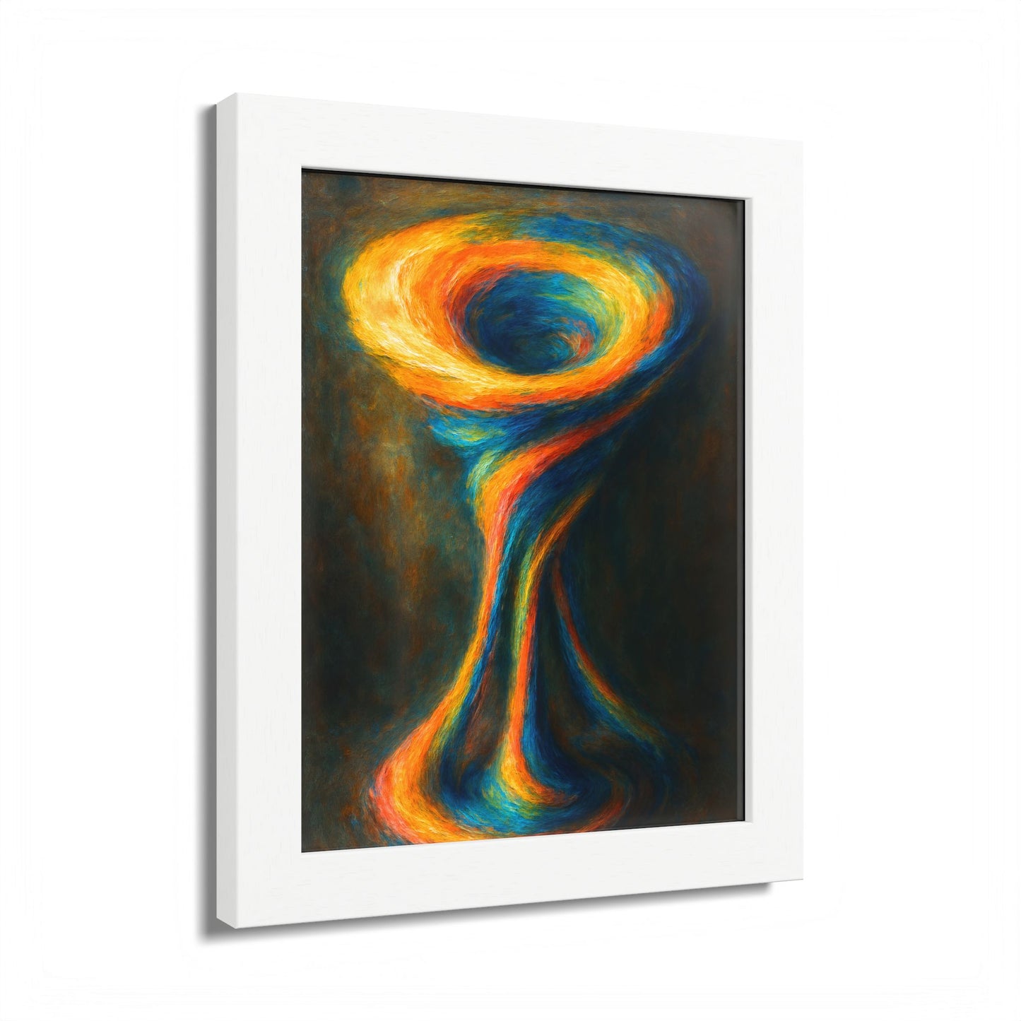 Multi-Color Wooden Framed Art Print - Cyclone Design