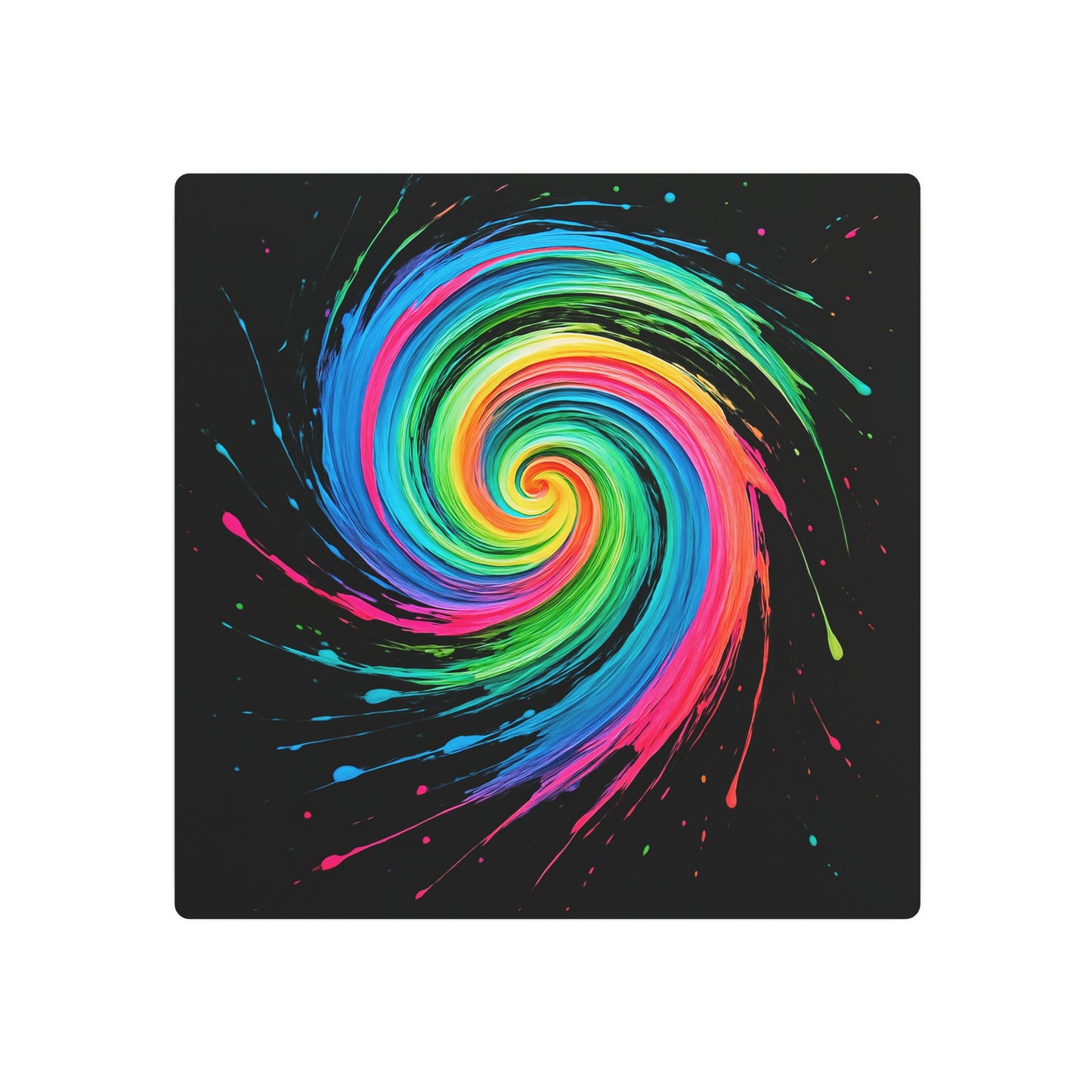 Colorful Swirl Home Decor Metal Art - Melt Design