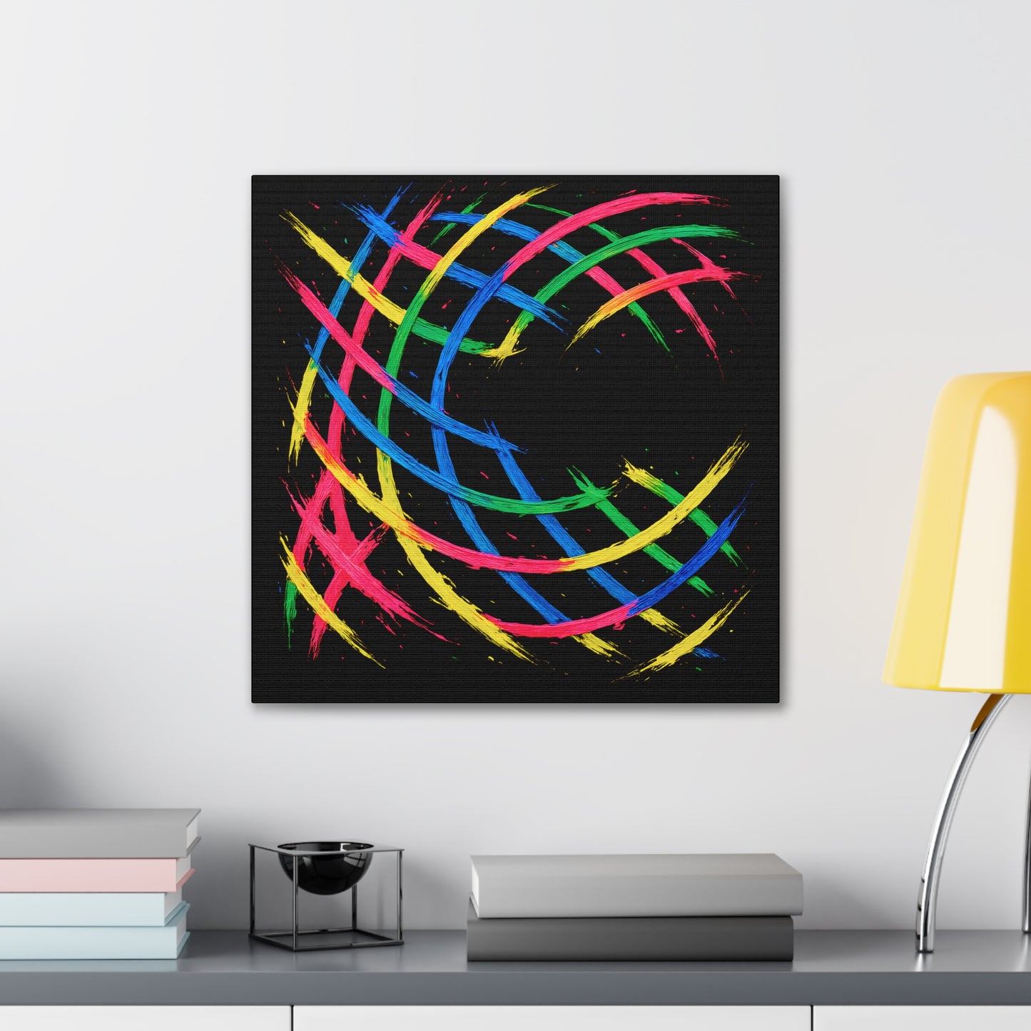 Modern Wall Art Canvas Print - Weave Design