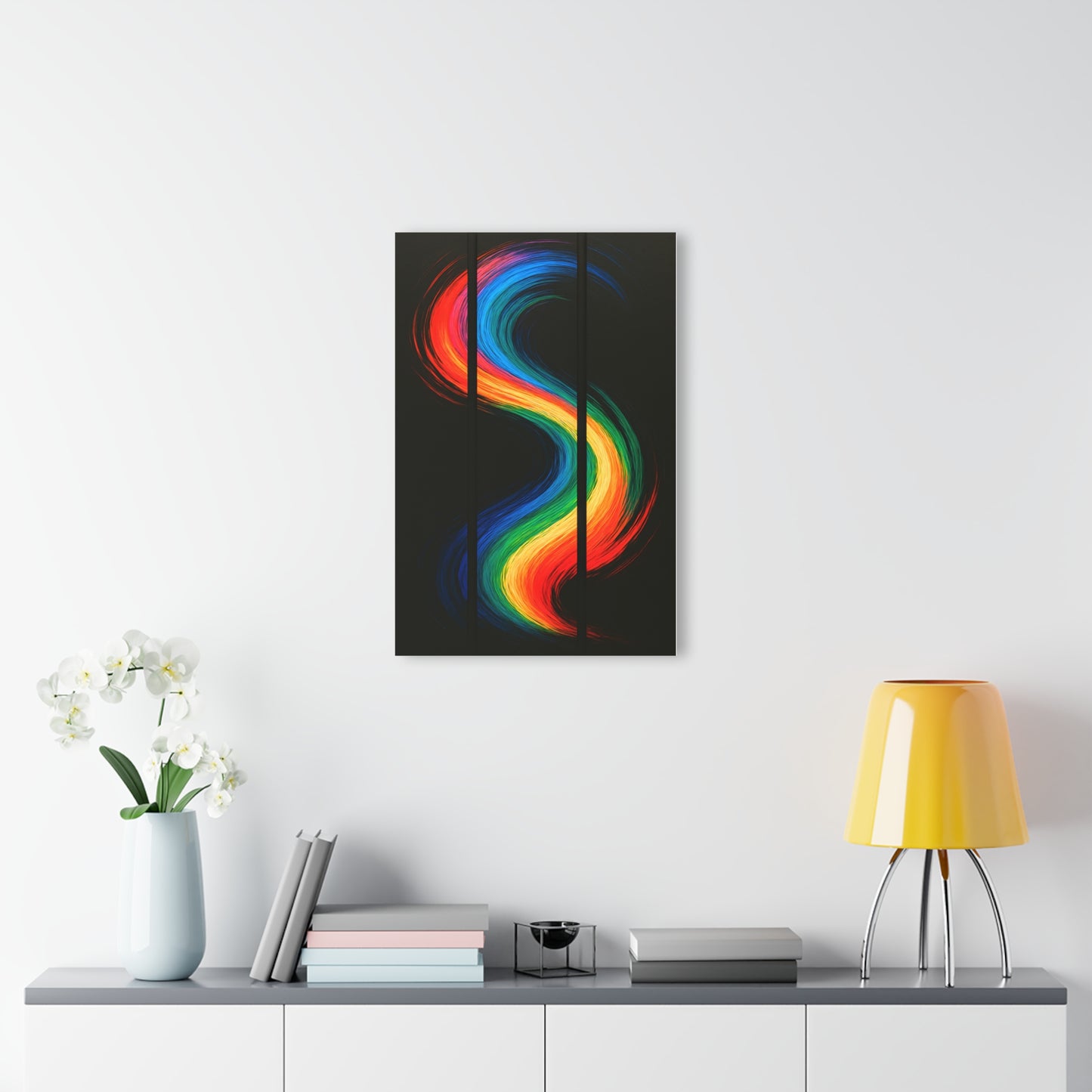 Vibrant Abstract Acrylic Wall Art Print - Weave Design