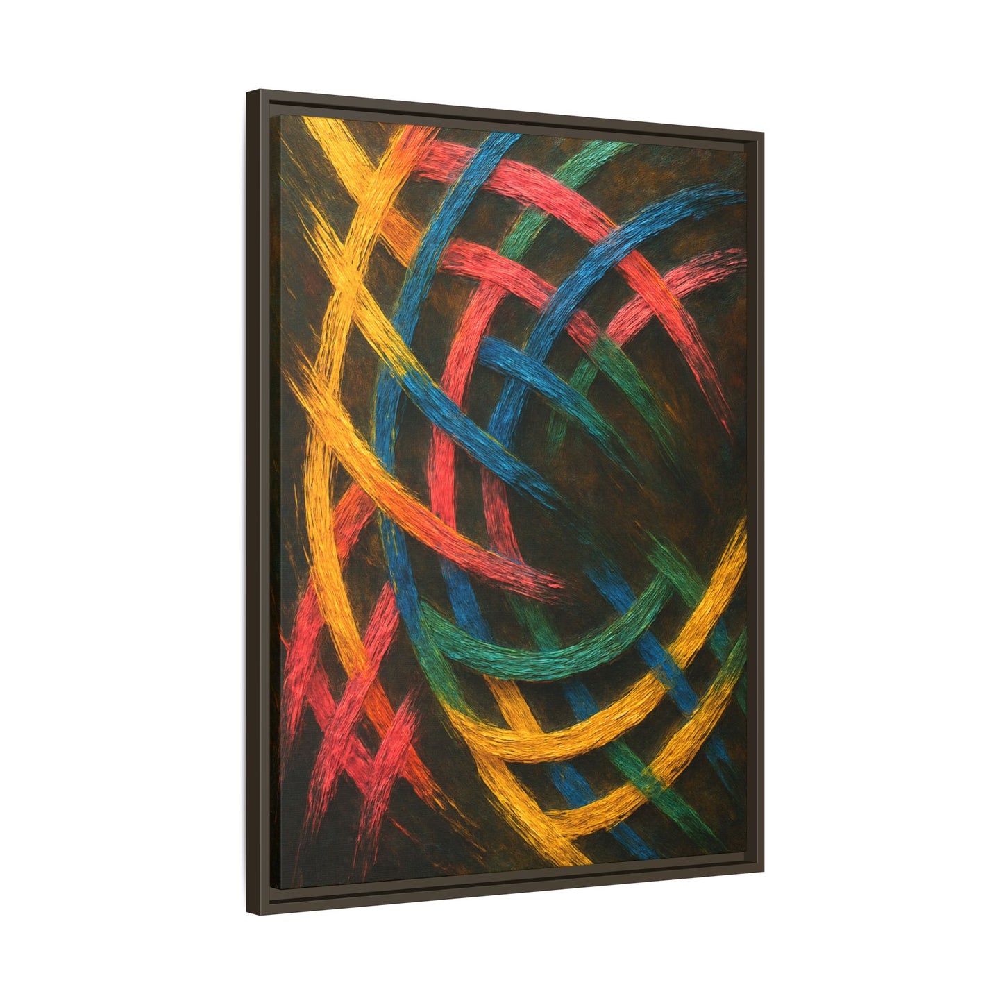 Multi-Color Wave Canvas Art - Weave Design
