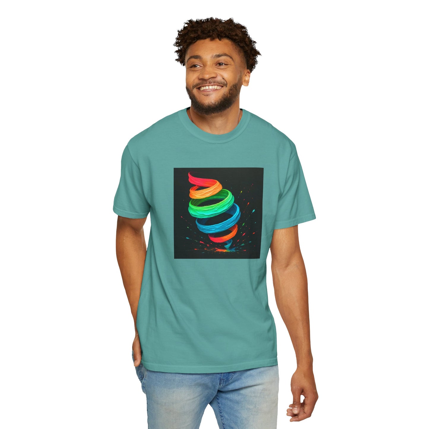 Colorful Swirl Unisex T-Shirt - Cyclone Design