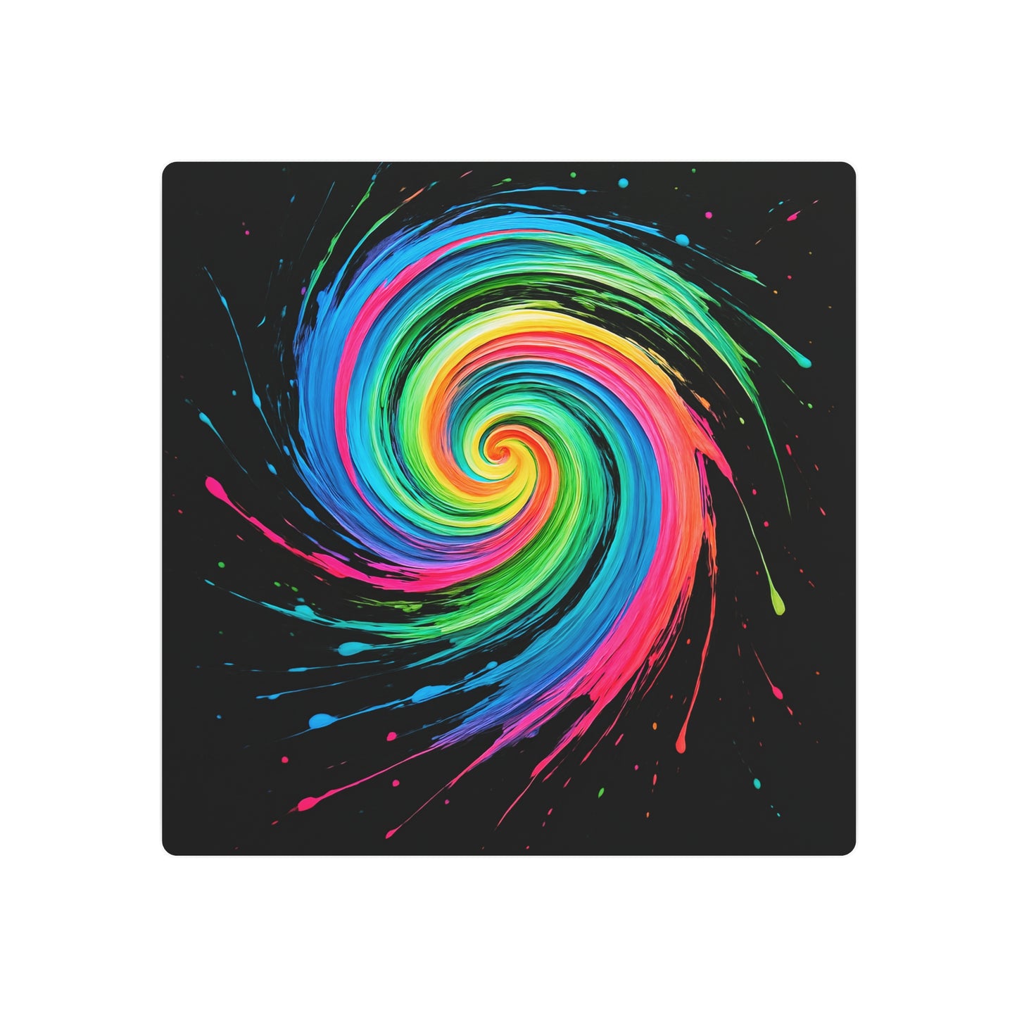 Colorful Swirl Home Decor Metal Art - Melt Design