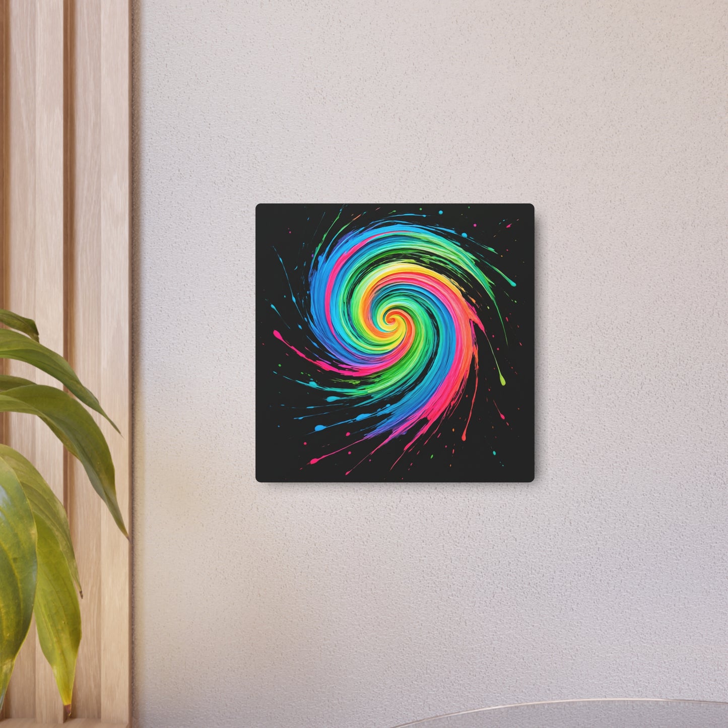 Colorful Swirl Home Decor Metal Art - Melt Design