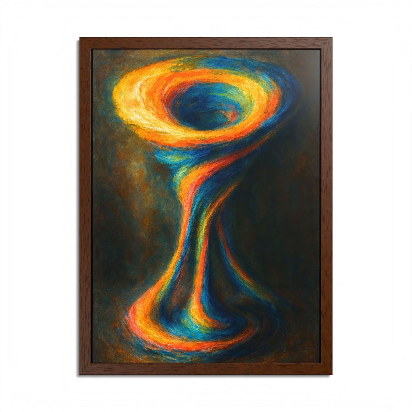 Multi-Color Wooden Framed Art Print - Cyclone Design