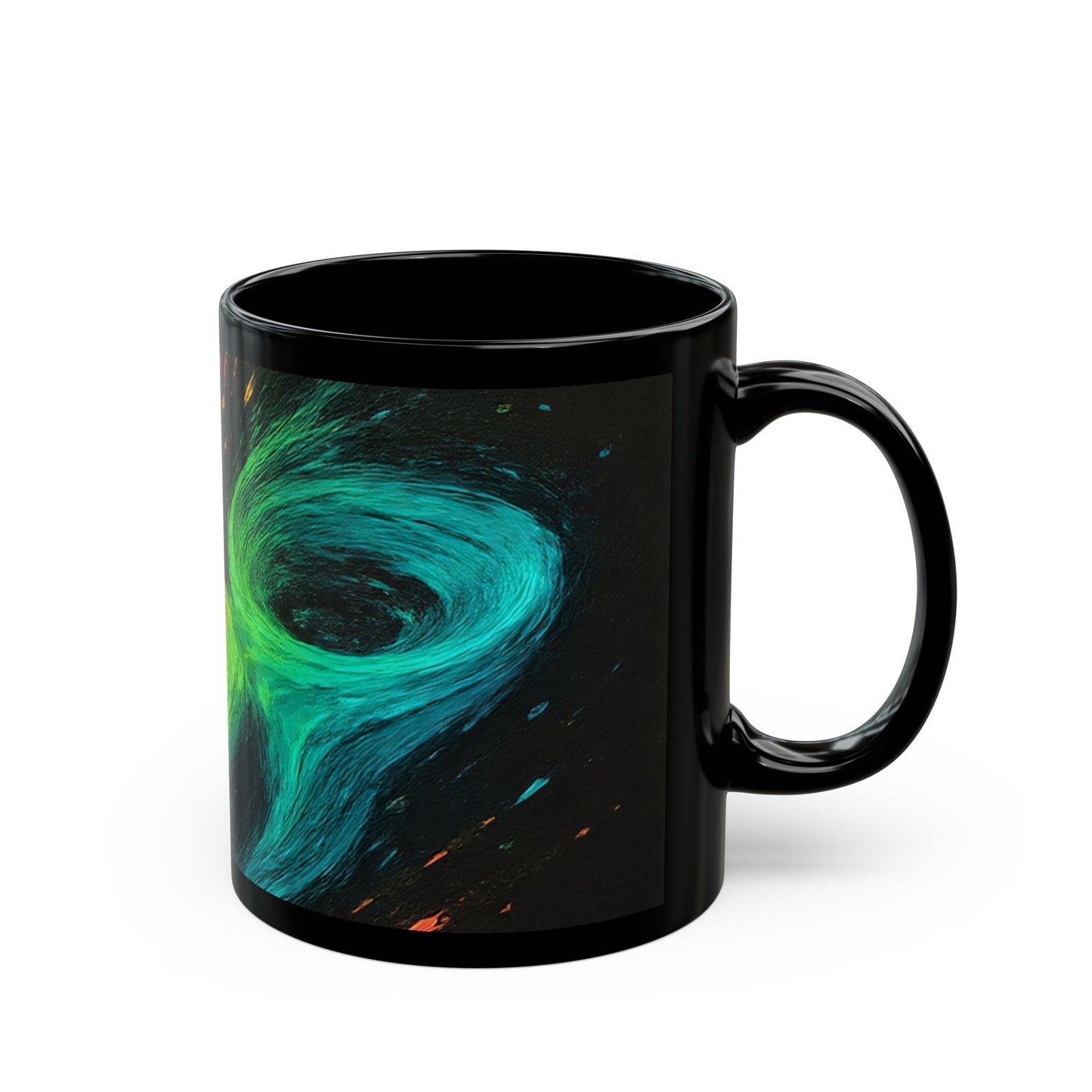 Vibrant Abstract Swirl Coffee Mug - Cyclone Design