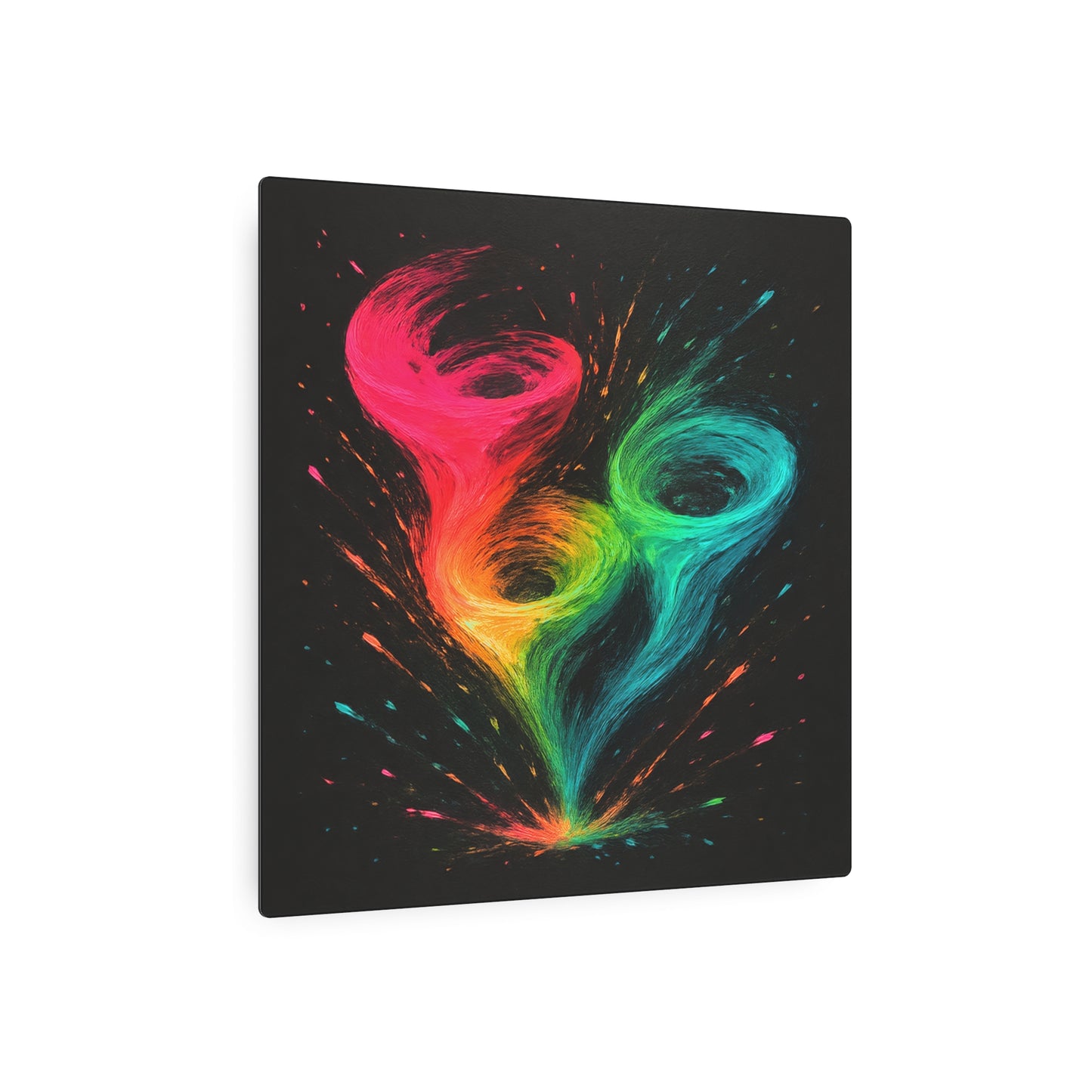 Colorful Abstract Tornado Metal Art - Cyclone Design