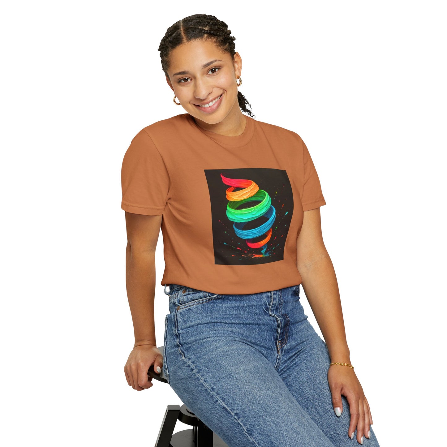 Colorful Swirl Unisex T-Shirt - Cyclone Design