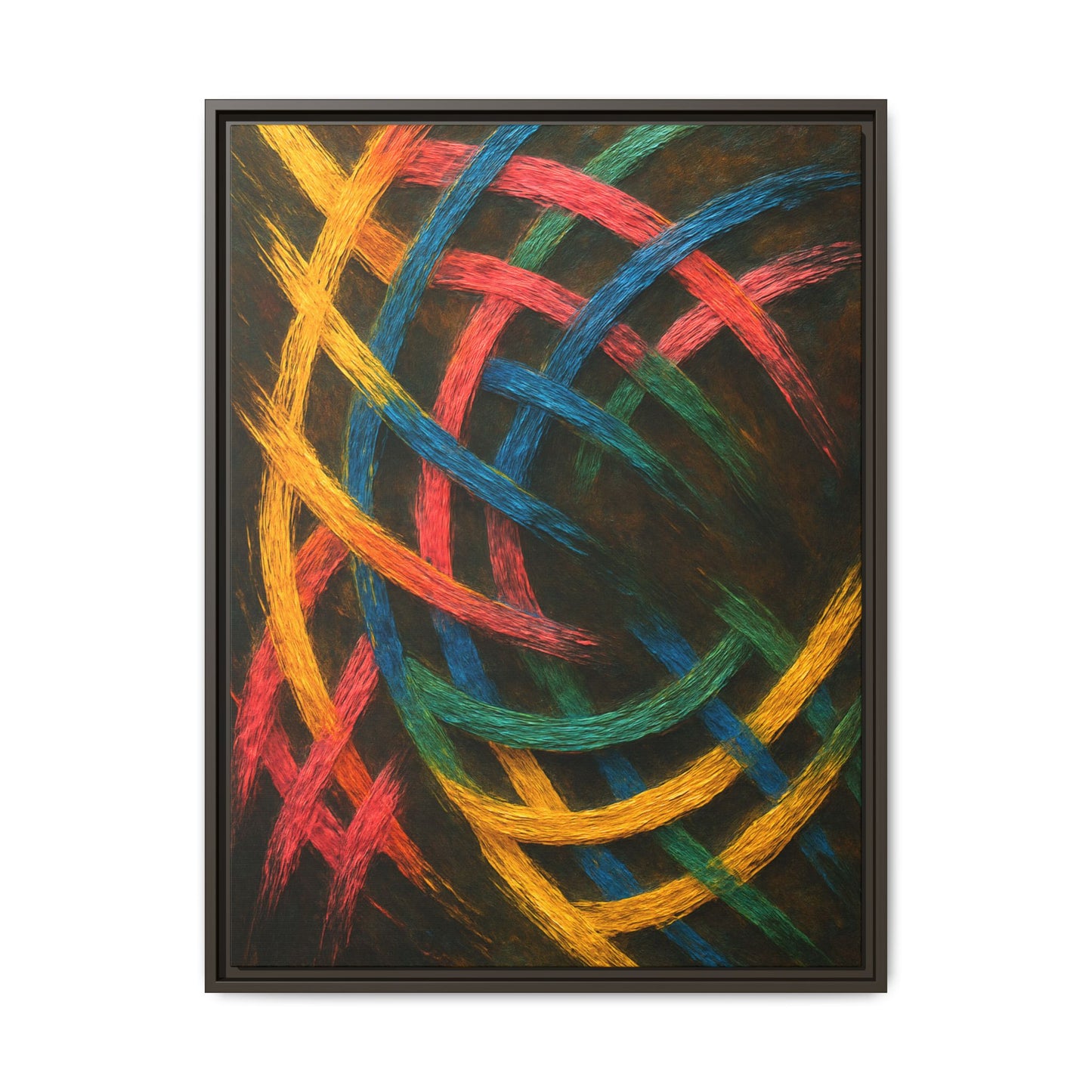 Multi-Color Wave Canvas Art - Weave Design