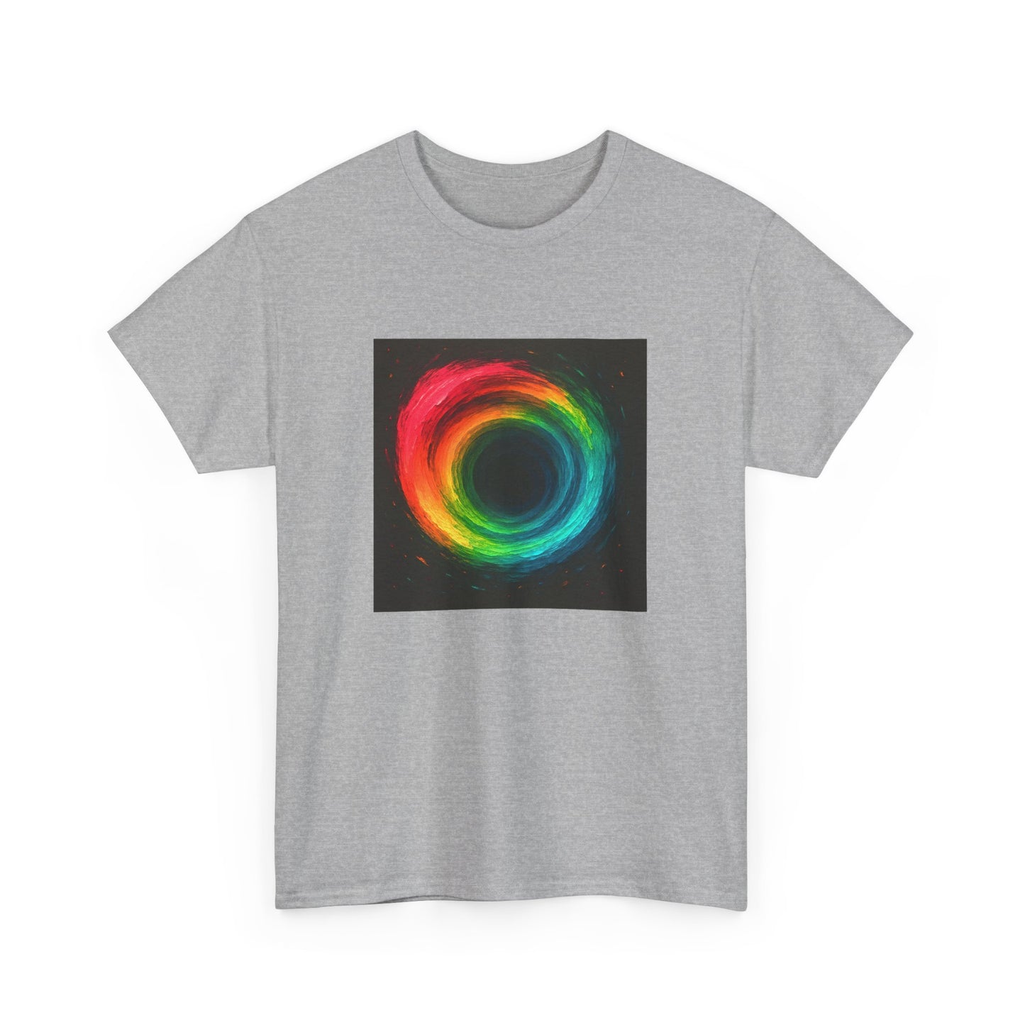 Colorful Swirl Unisex Heavy Cotton Tee- Cyclone Design