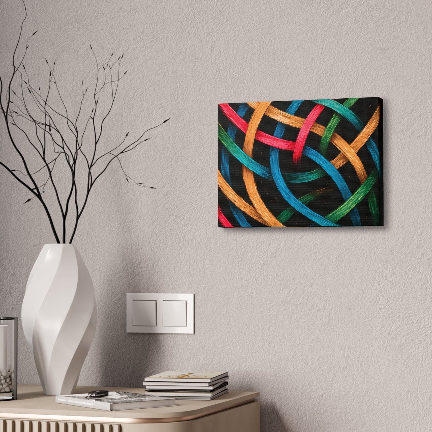 Modern Wall Hanging Canvas Art - Weave Design