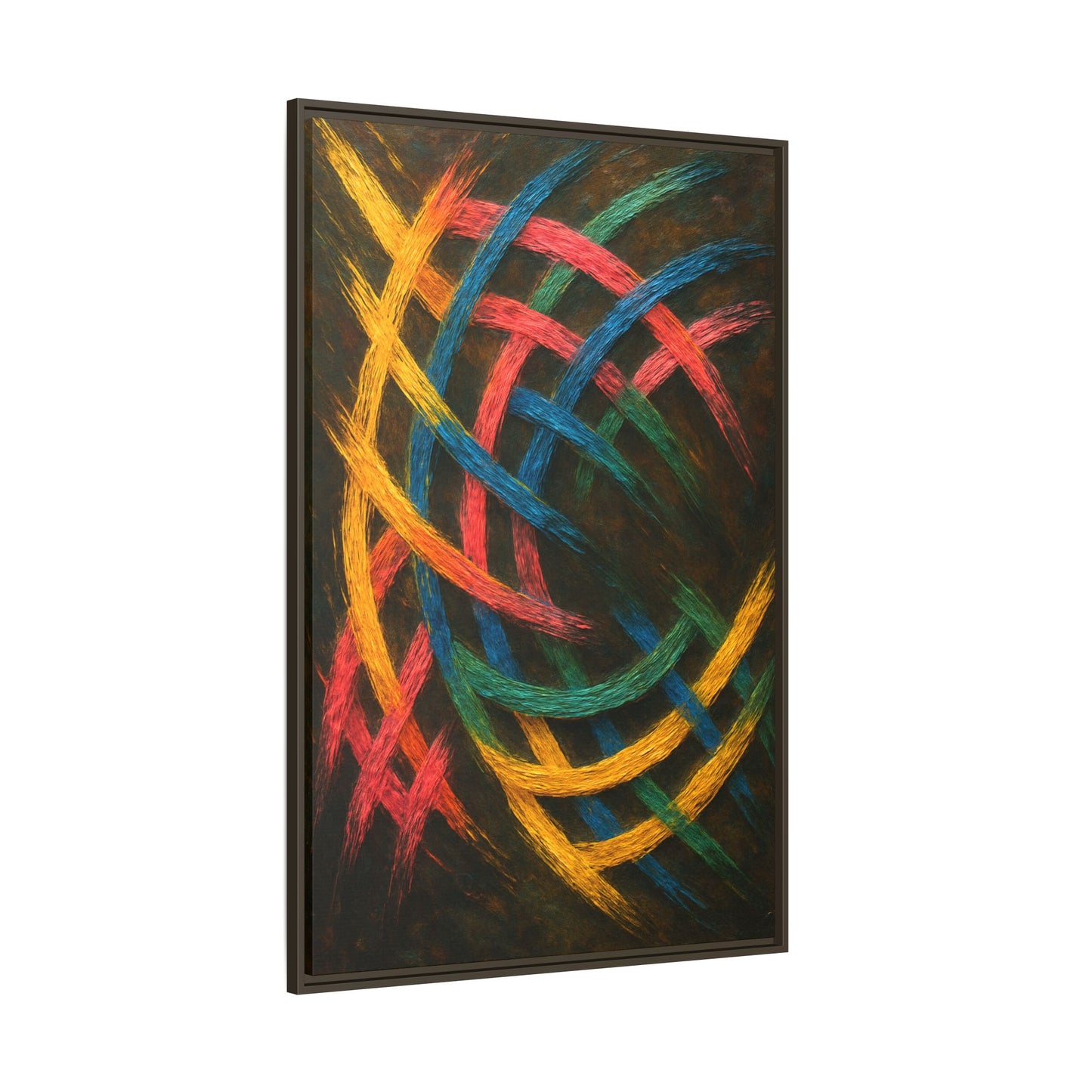 Multi-Color Wave Canvas Art - Weave Design