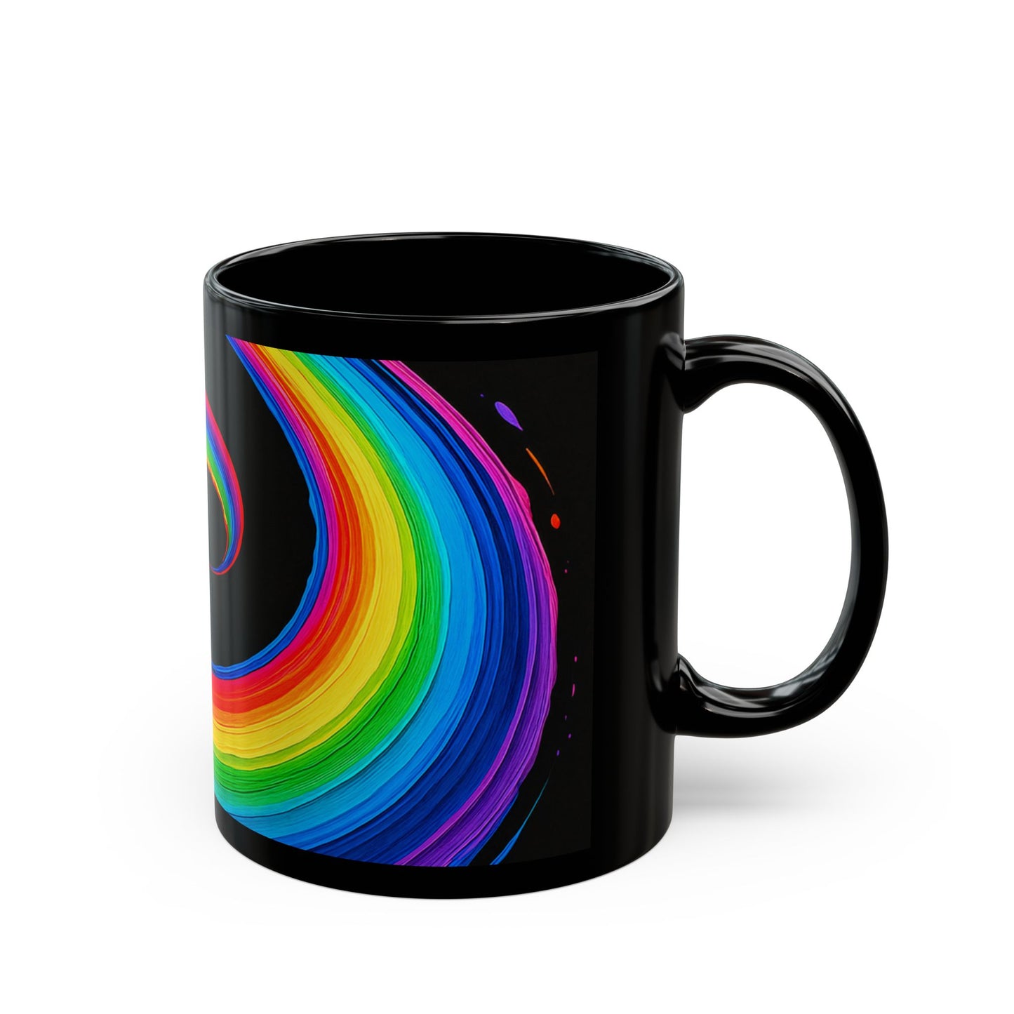 Black Ceramic Mug for Coffee - Melt Design