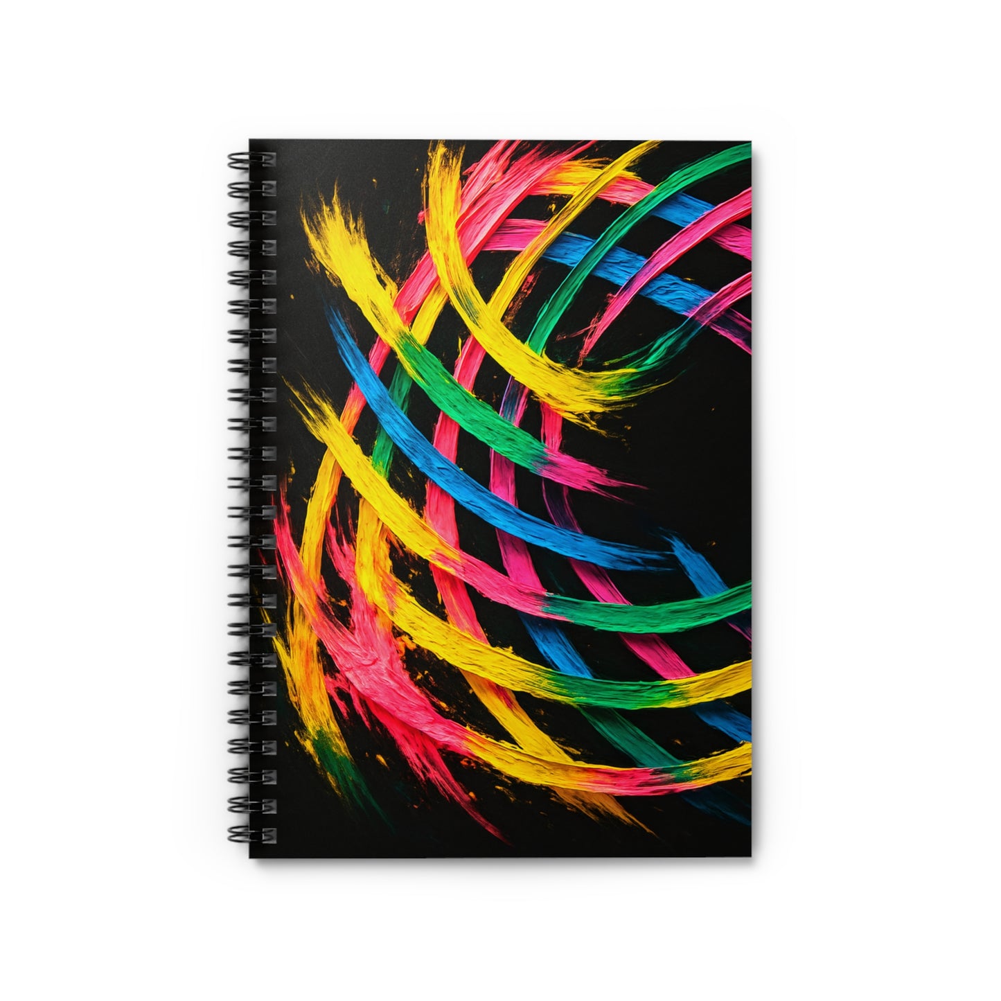Vibrant Weave Design Spiral Notebook
