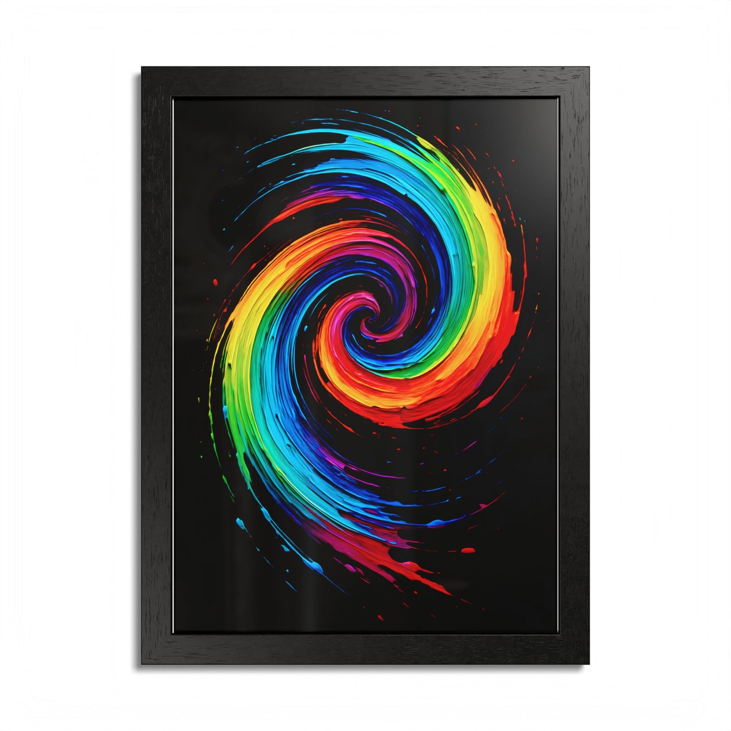 Vibrant Swirl Colorful Wall Art - Cyclone Design