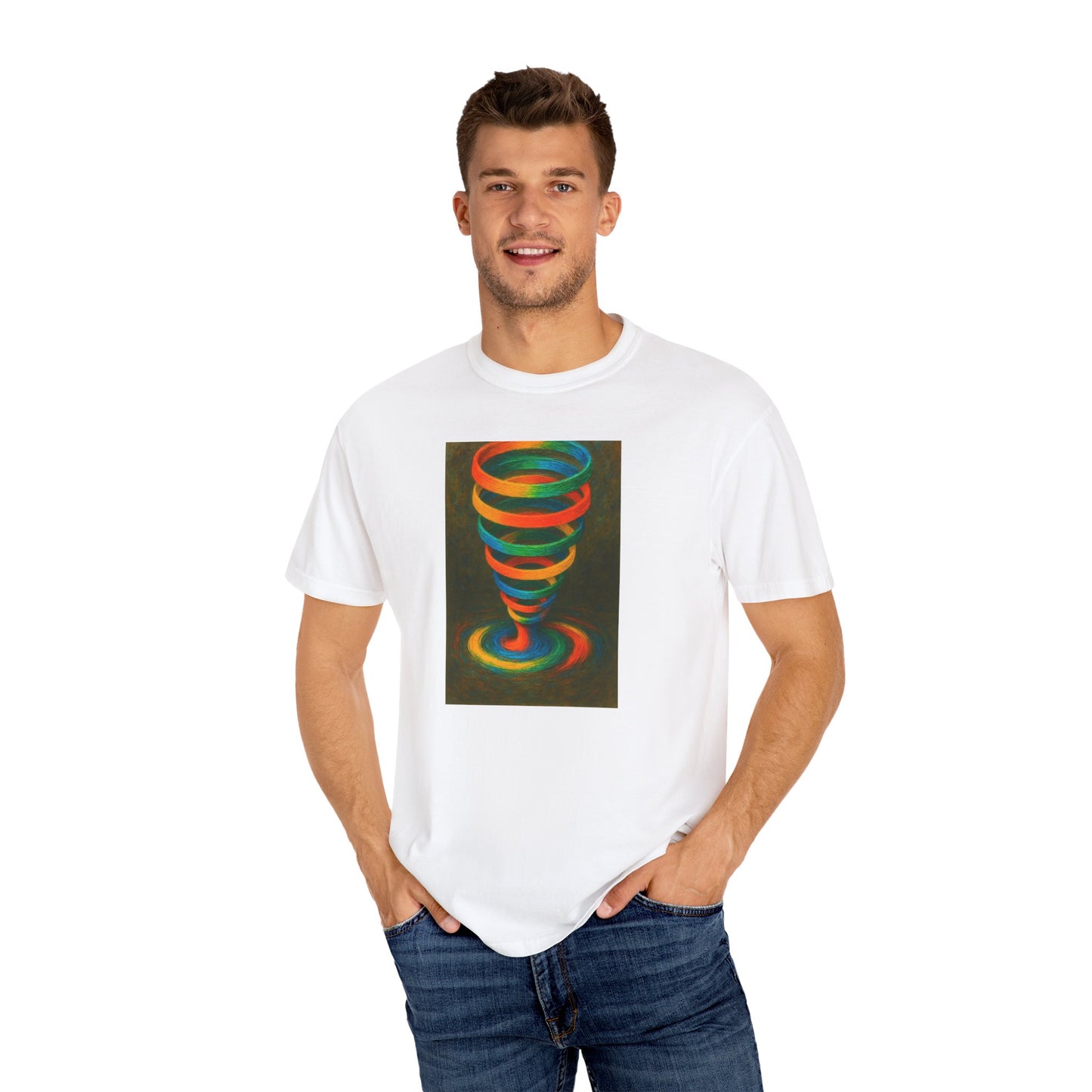 Vibrant Swirl Unisex T-Shirt - Cyclone Design