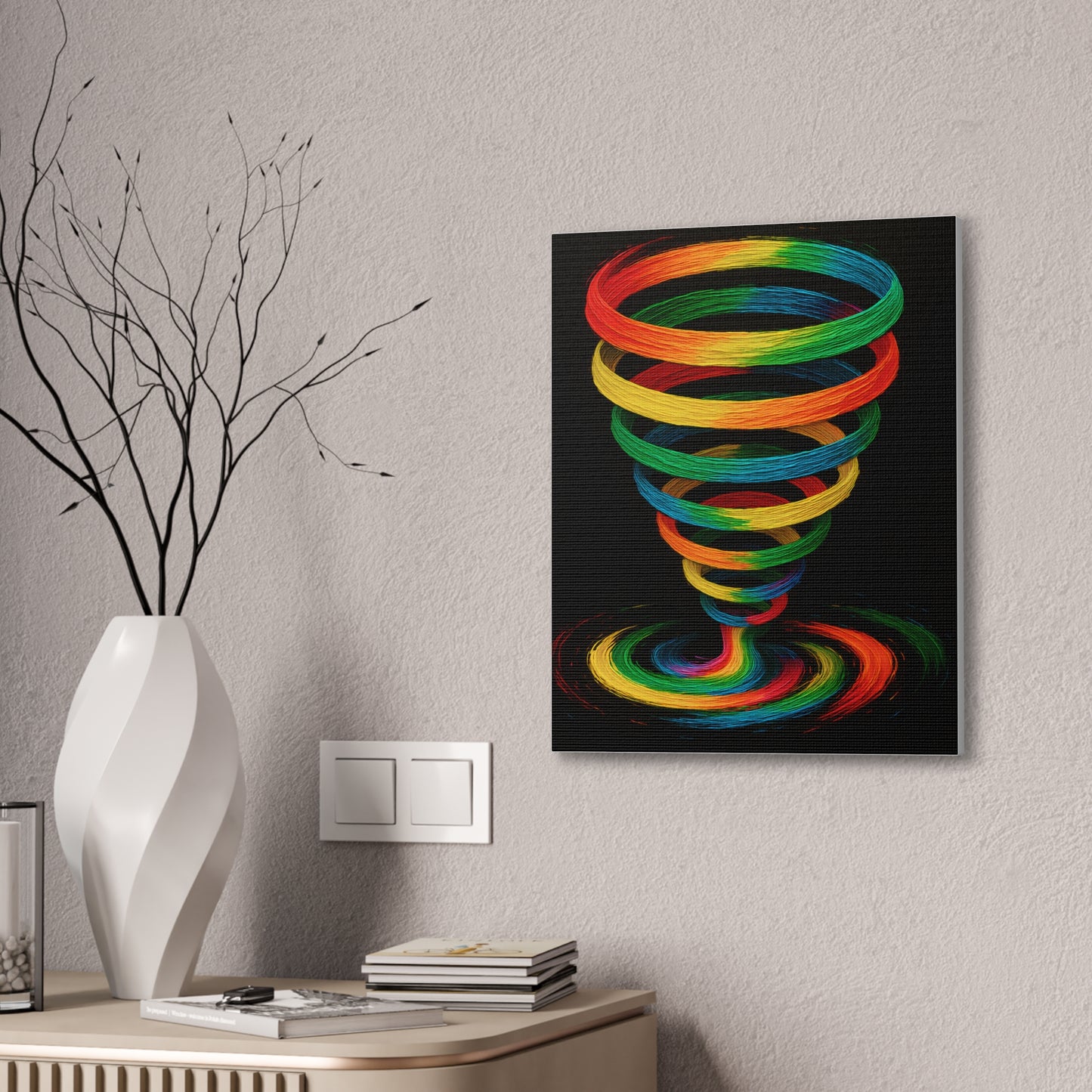 Vibrant Tornado Canvas Art - Cyclone Design