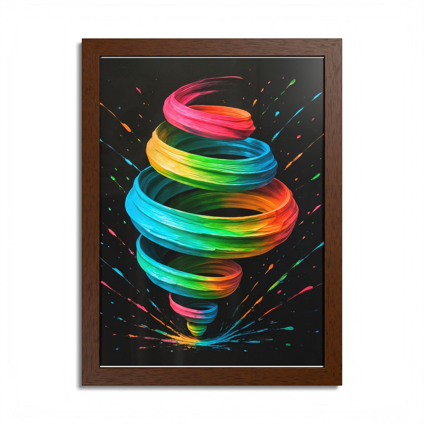 Modern Decor Swirl Colorful Wall Art - Cyclone Design