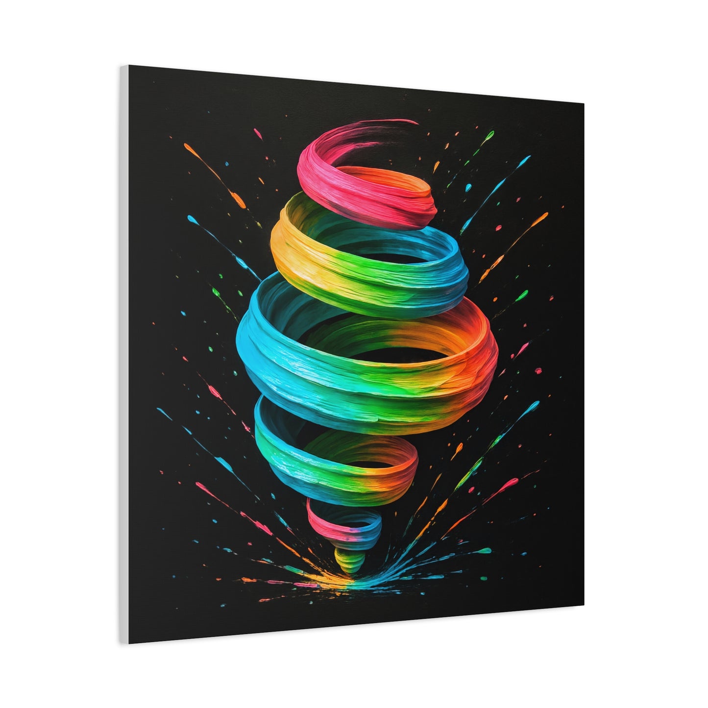 Vibrant Swirl Canvas Art - Cyclone Design