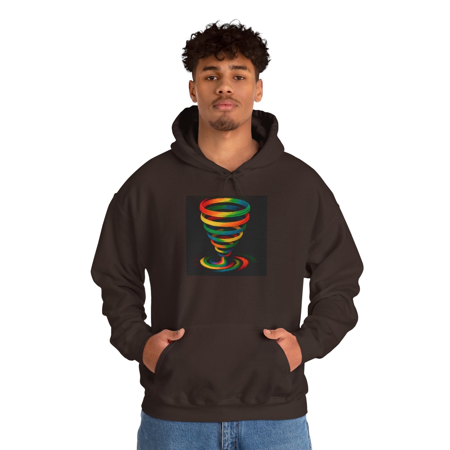 Colorful Swirl Unisex Hoodie - Cyclone Design