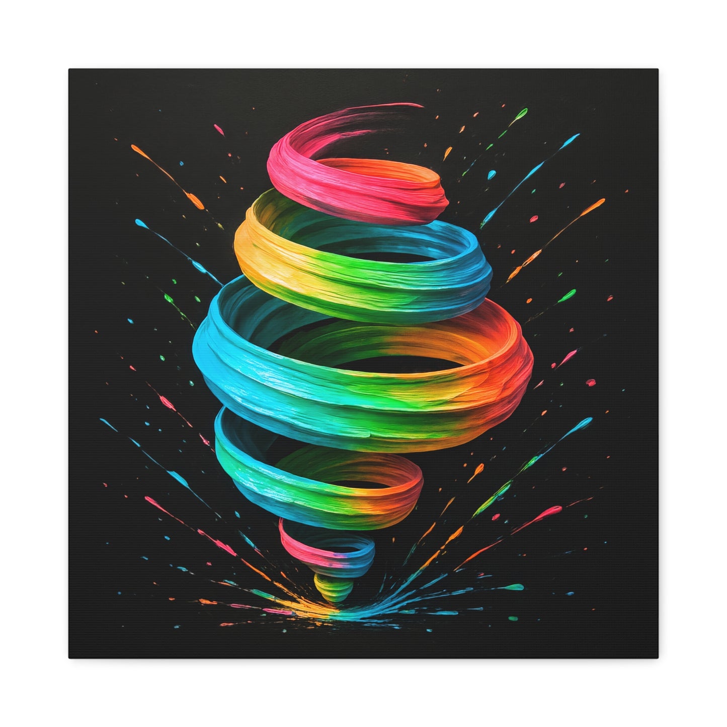 Vibrant Swirl Canvas Art - Cyclone Design