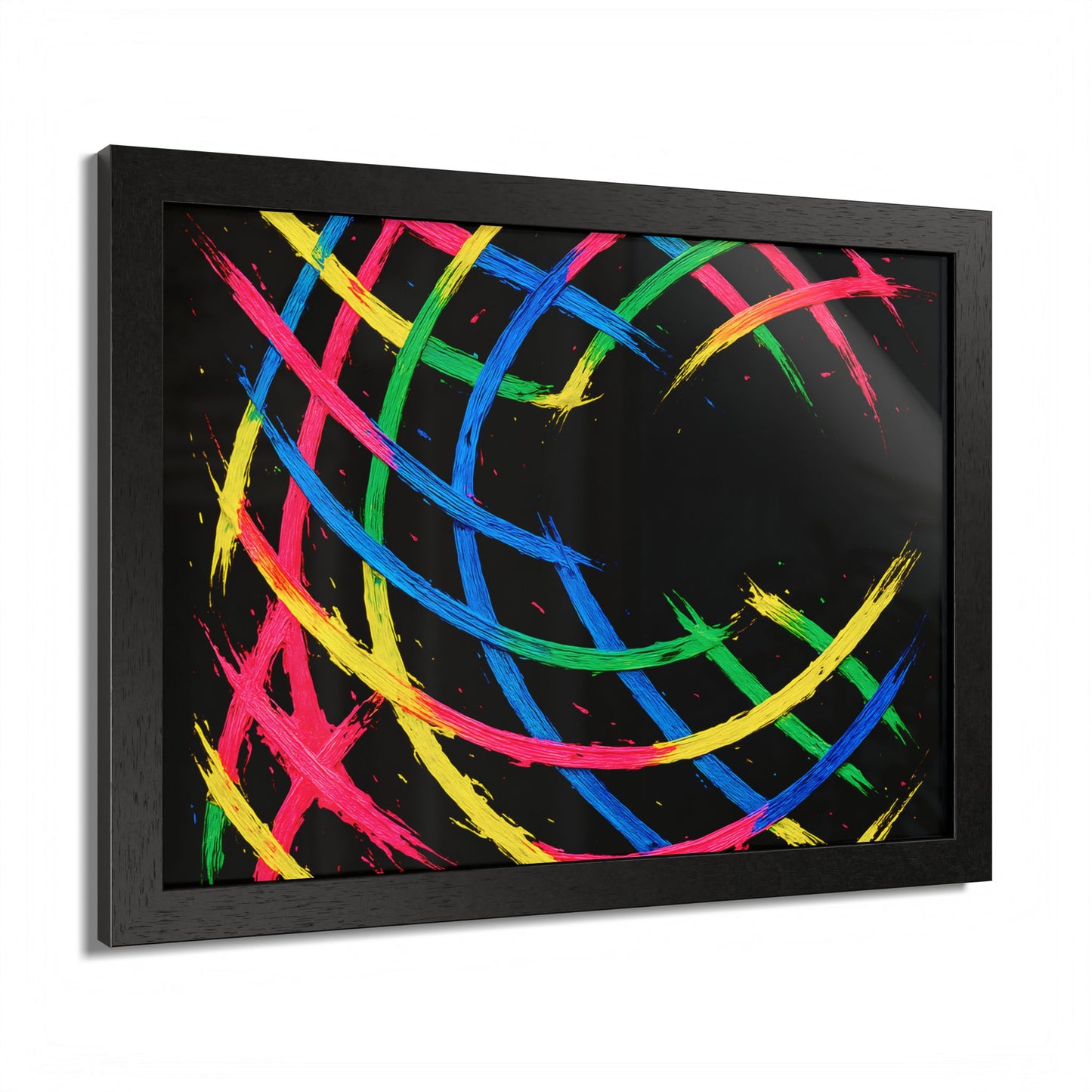 Colorful Wooden Frame Wall Art - Weave Design
