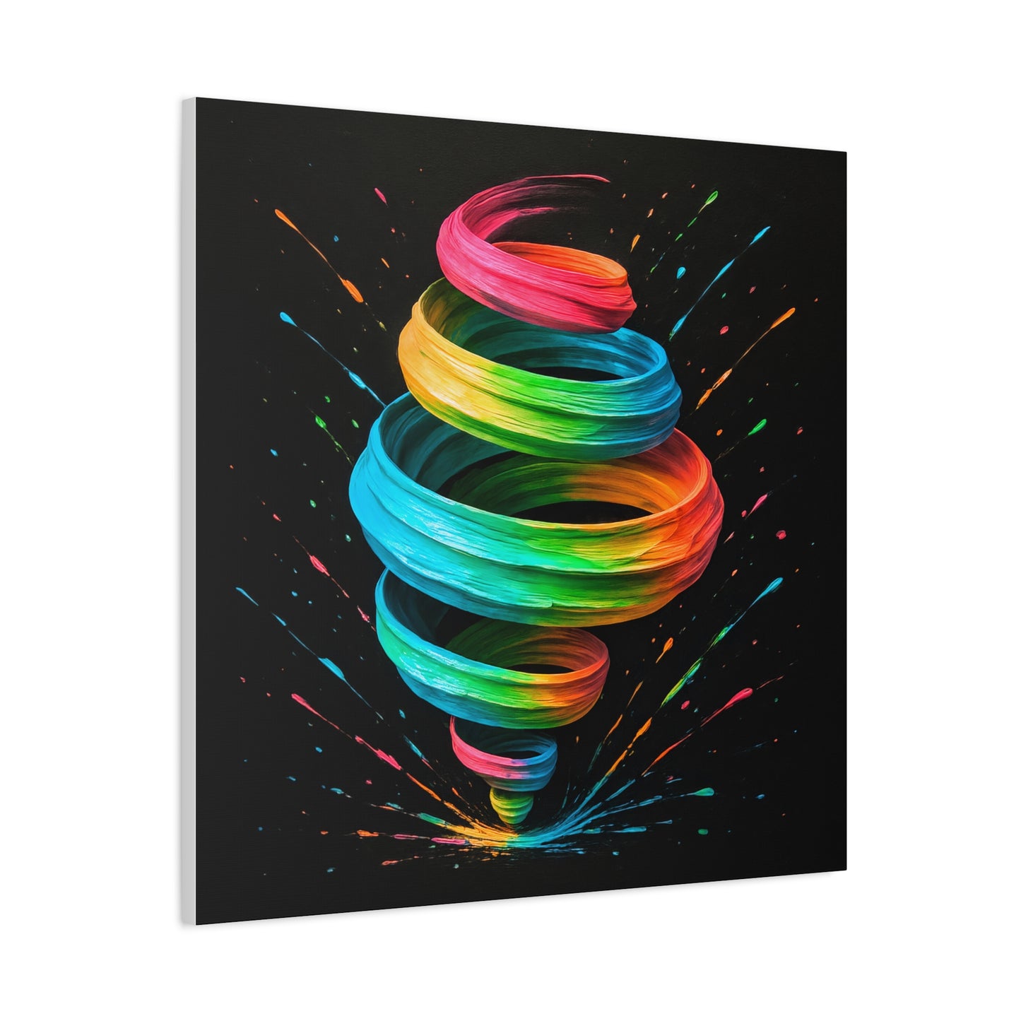 Vibrant Swirl Canvas Art - Cyclone Design