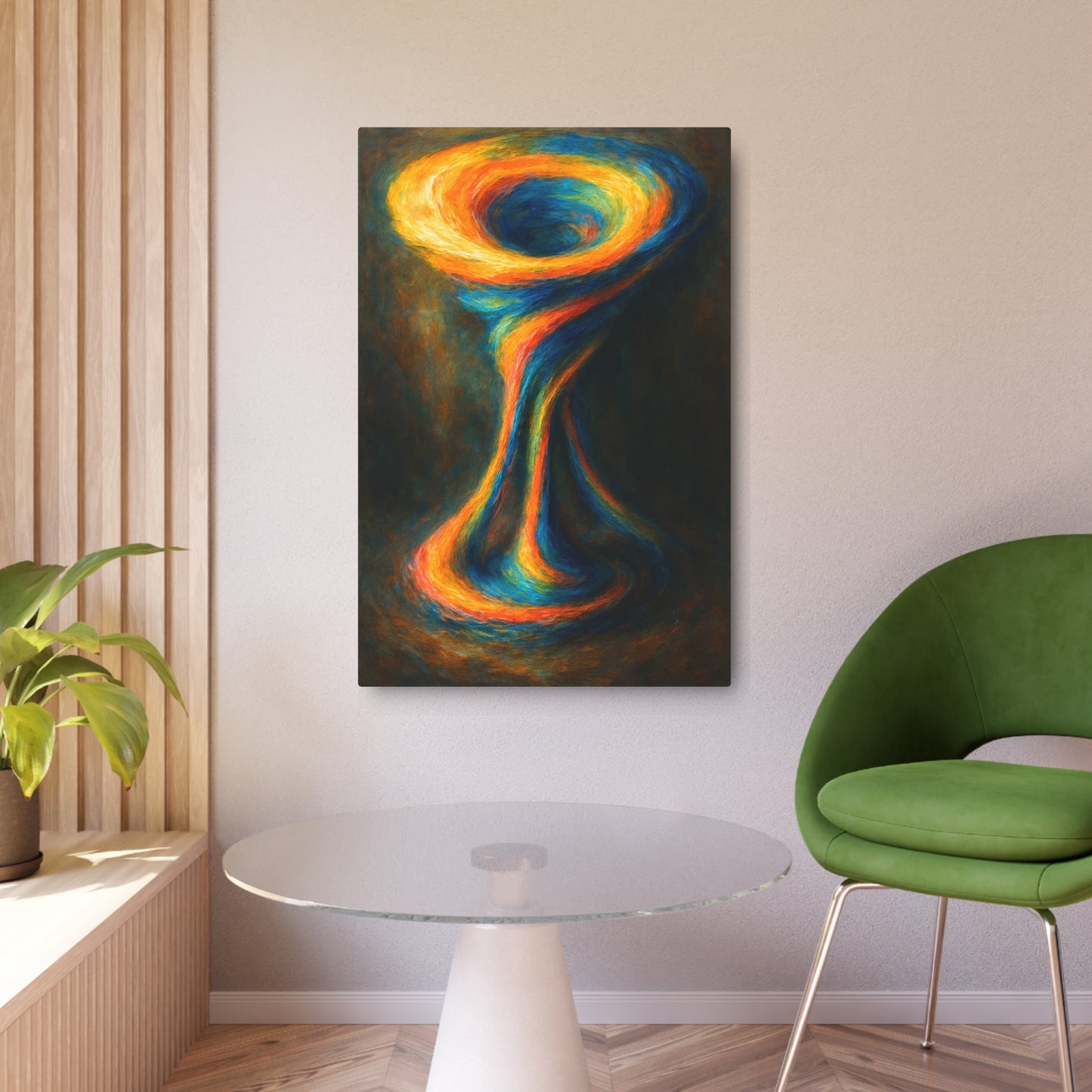 Colorful Wall Decor Metal Art - Cyclone Design