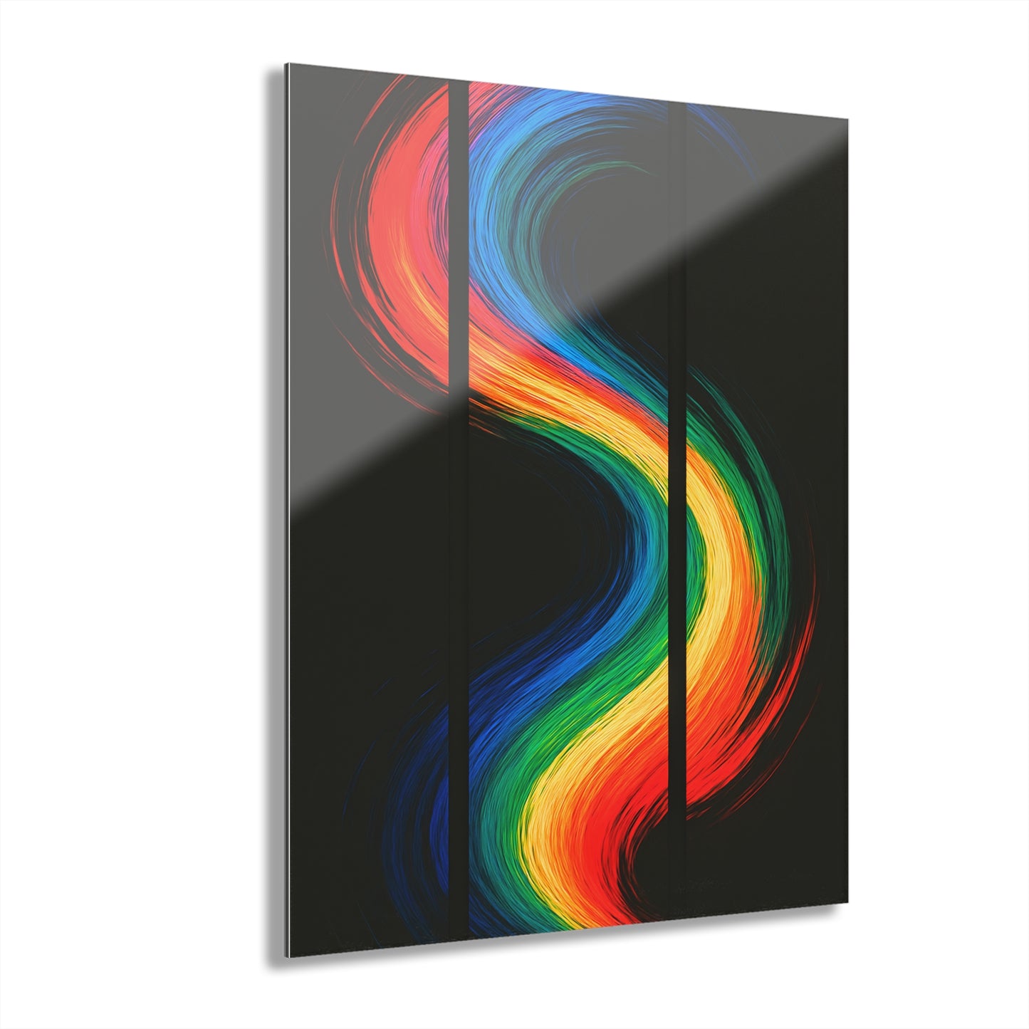 Vibrant Abstract Acrylic Wall Art Print - Weave Design