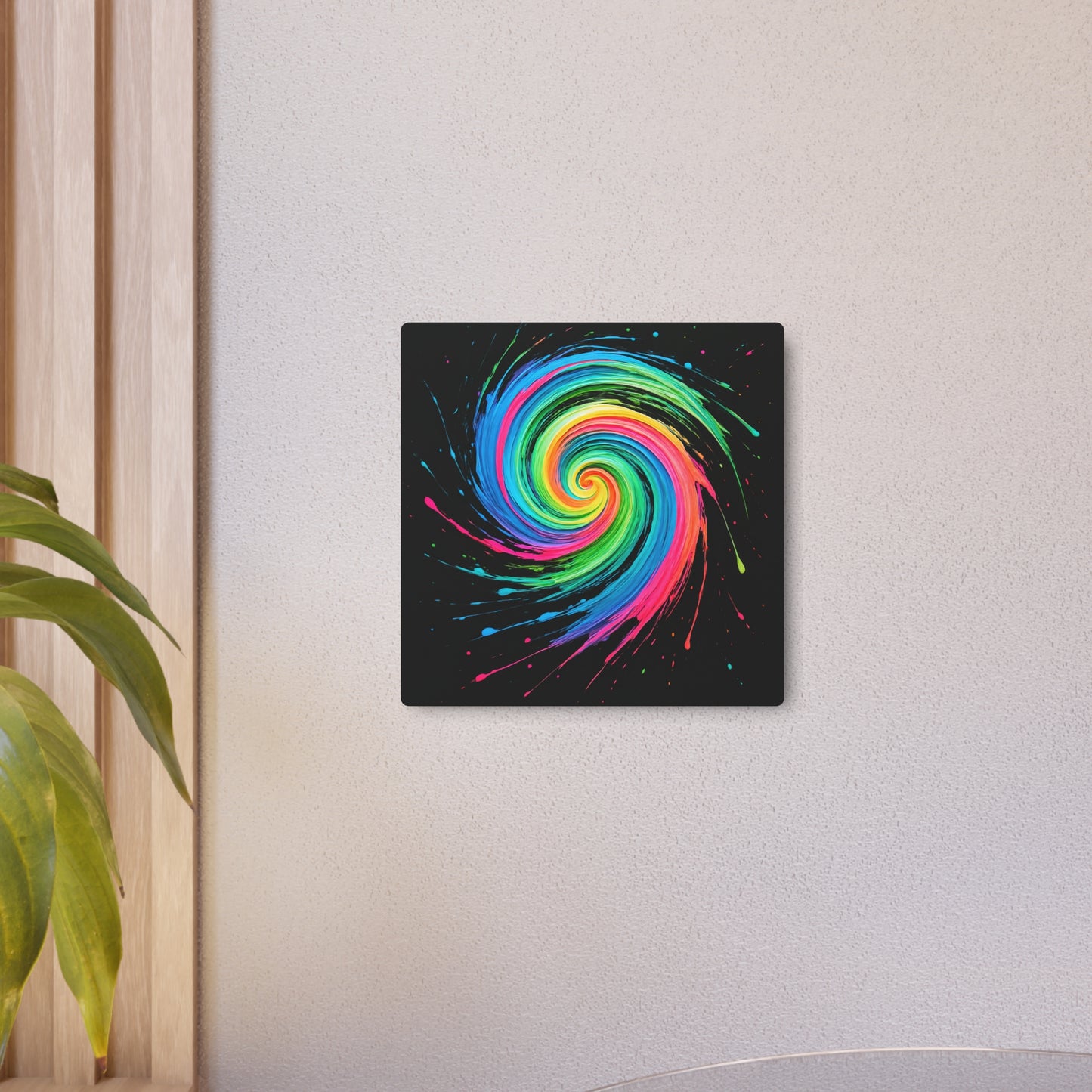 Colorful Swirl Home Decor Metal Art - Melt Design