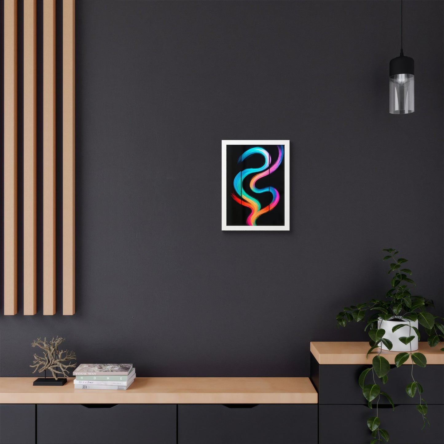 Colorful Framed Wall Art - Weave Design