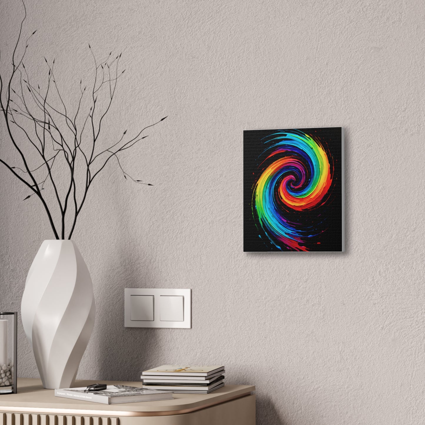 Colorful Swirl Canvas Art - Cyclone Design