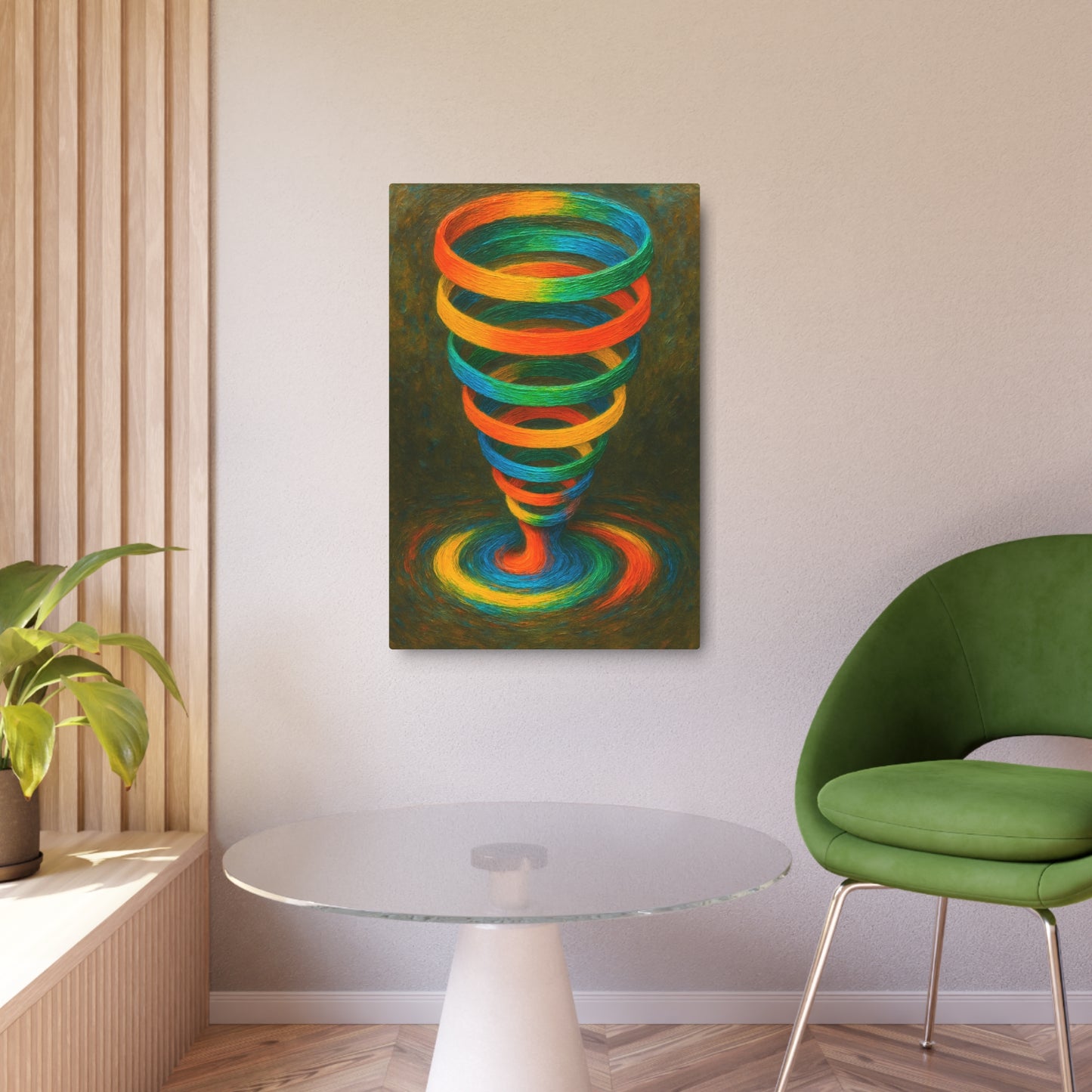 Vibrant Metal Wall Art - Cyclone Design