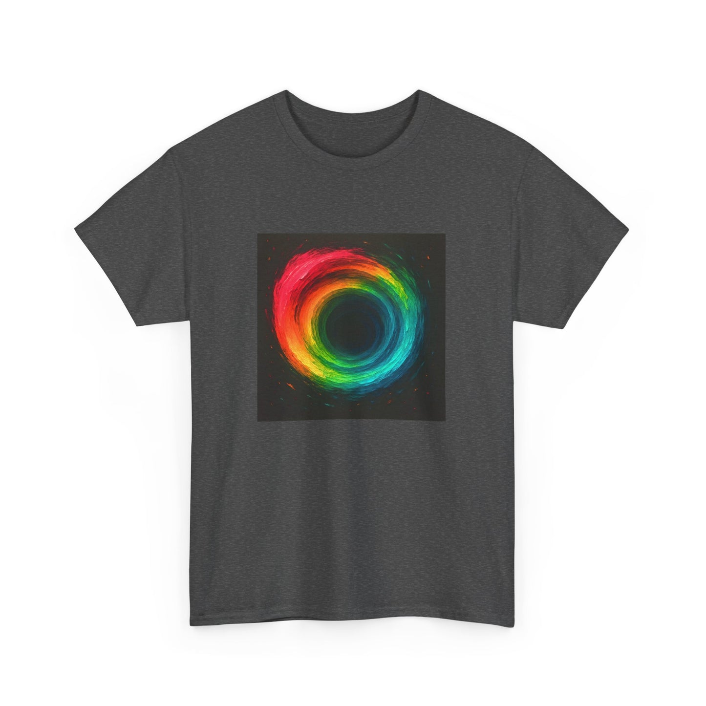 Colorful Swirl Unisex Heavy Cotton Tee- Cyclone Design
