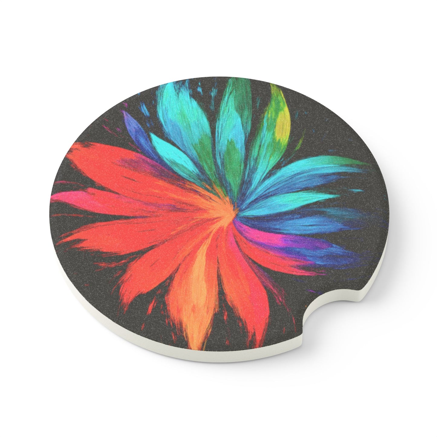 Floral Design Soapstone Car Coaster - Melt