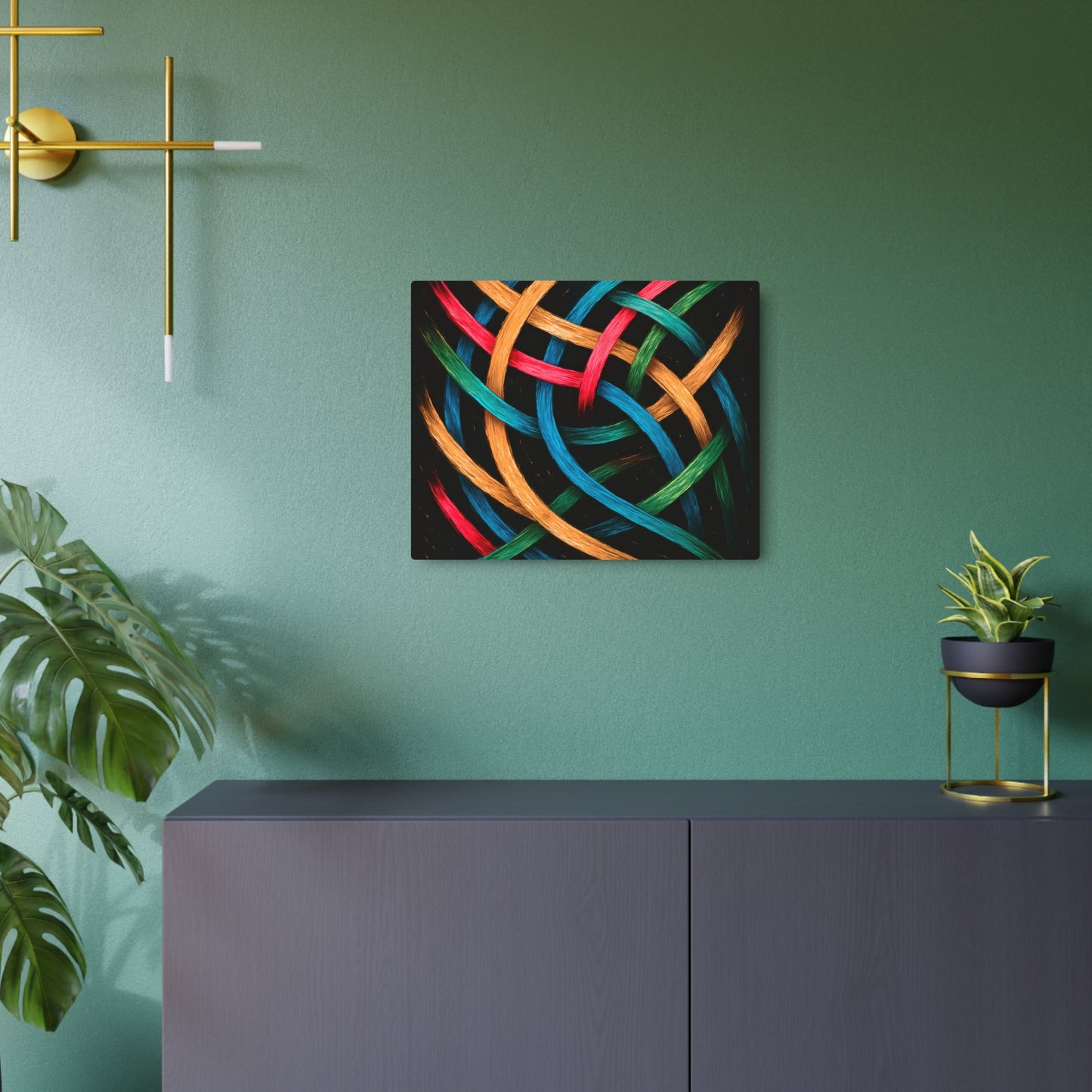 Vibrant Metal Art - Weave  Design