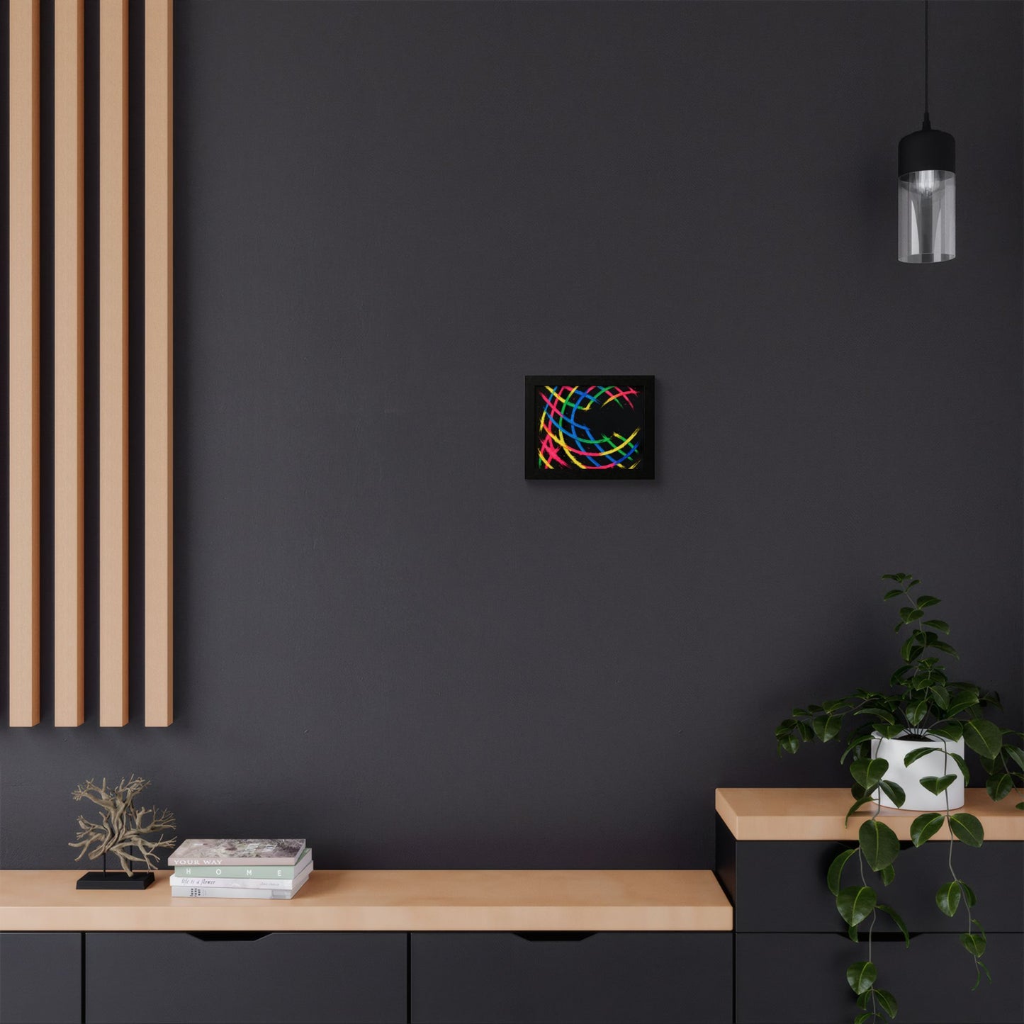 Colorful Wooden Frame Wall Art - Weave Design