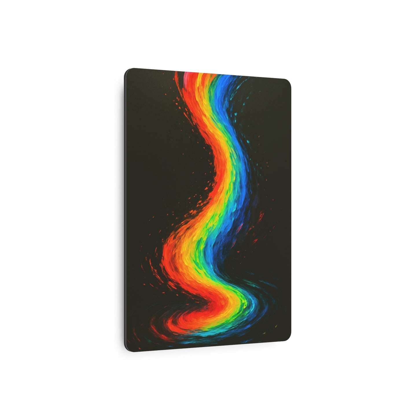 Vibrant Rainbow Metal Art Print - Melt Design