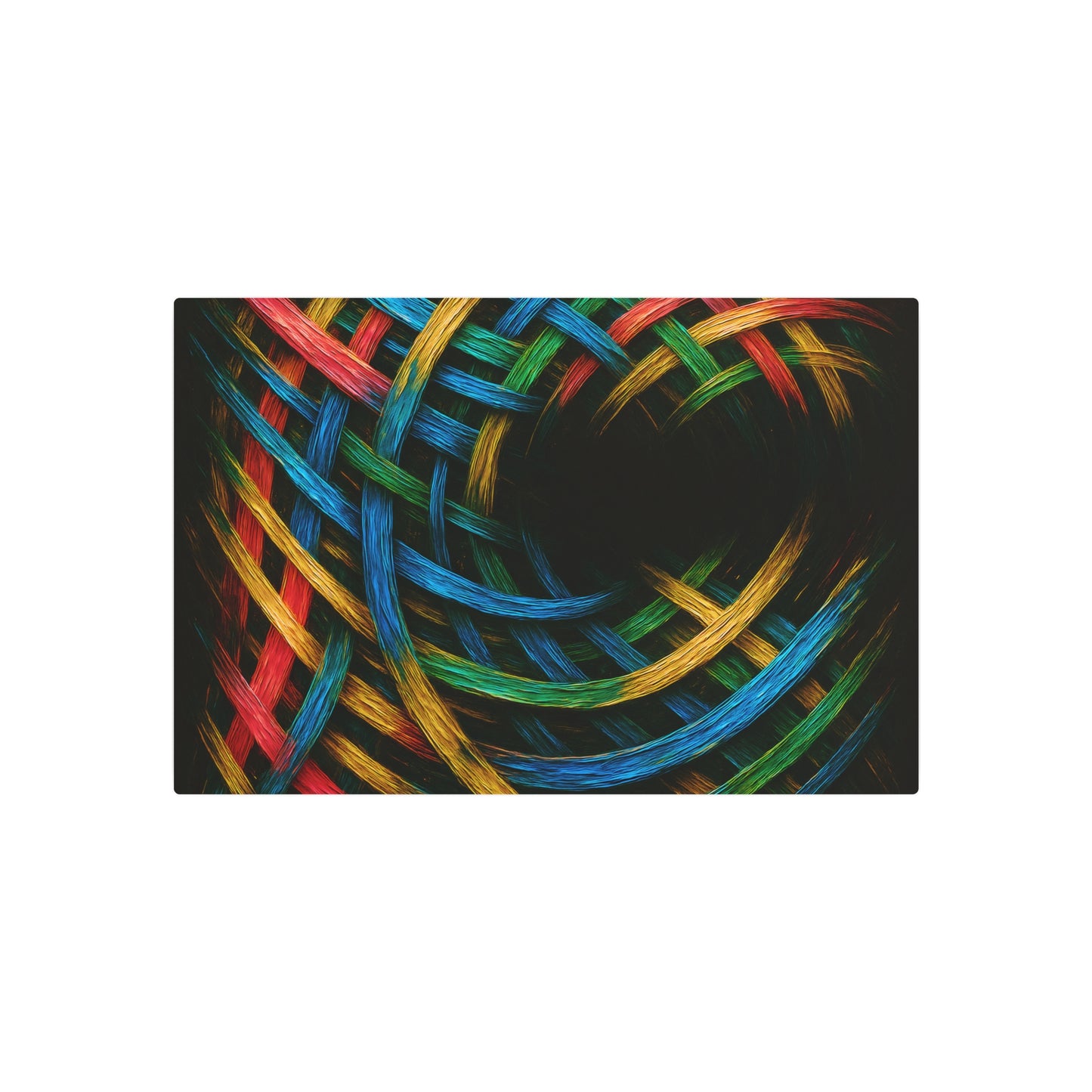 Vibrant Metal Art - Weave Design