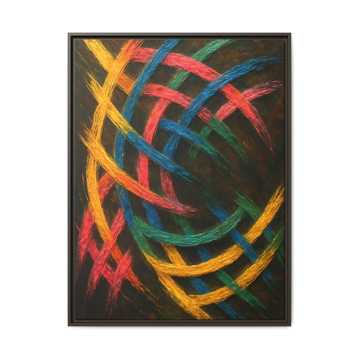 Multi-Color Wave Canvas Art - Weave Design
